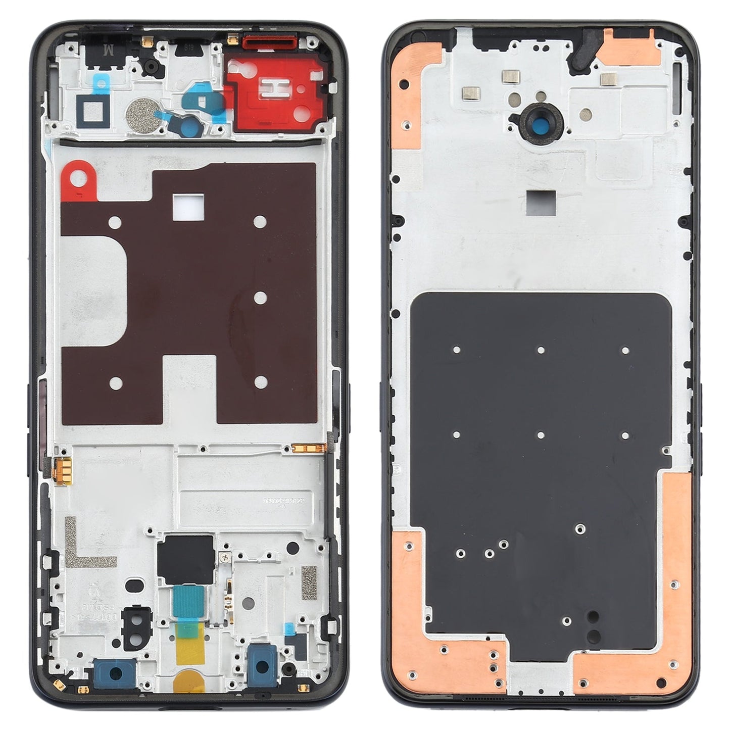 For OPPO Reno2 Z/Reno2 F PCKM70 PCKT00 CPH1945 CPH1951 CPH1989 Front Housing LCD Frame Bezel Plate (Black)