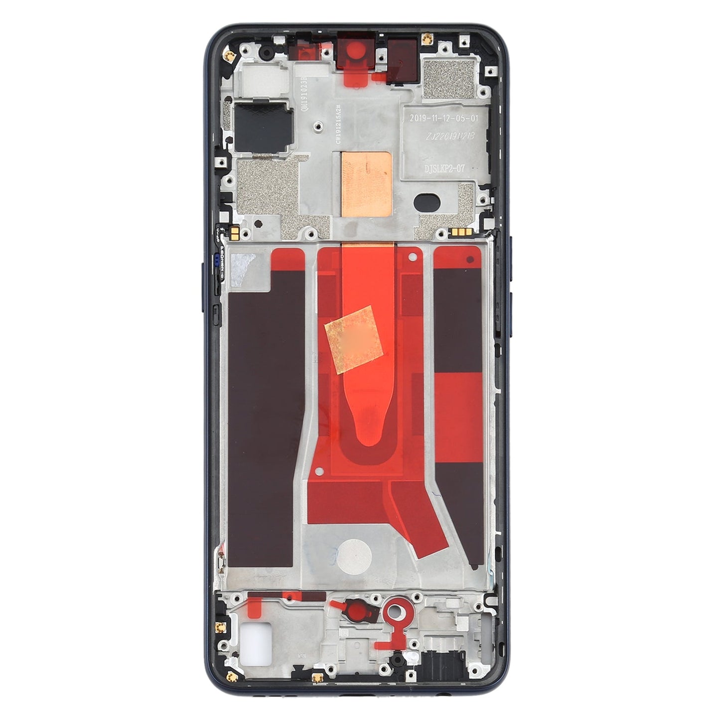 For OPPO Reno3 5G/Reno3 4G PCHM30 CPH2043 Front Housing LCD Frame Bezel Plate (Black)