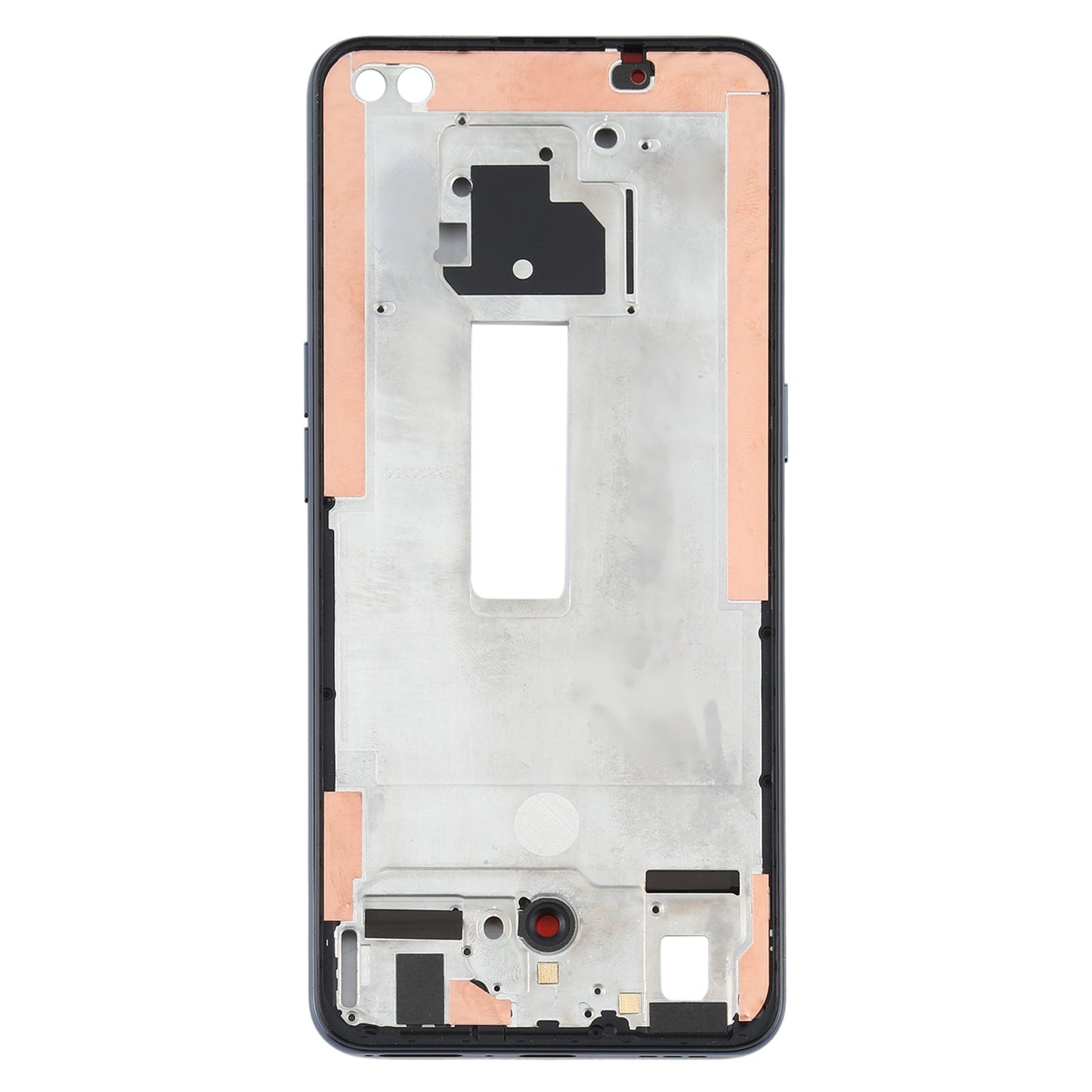 For OPPO Reno4 5G PDPM00, PDPT00, CPH2091 Front Housing LCD Frame Bezel Plate (Black)