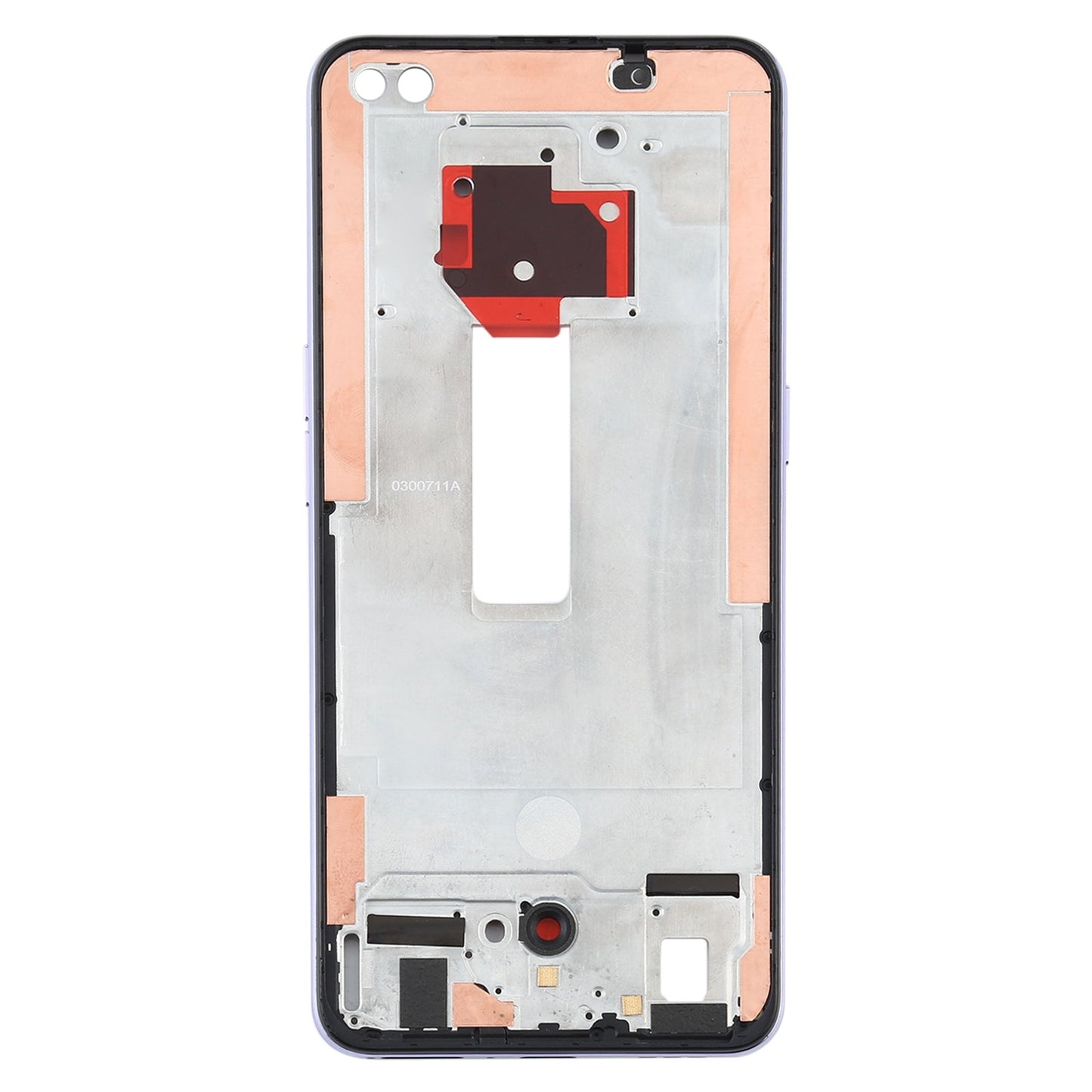 For OPPO Reno4 5G PDPM00, PDPT00, CPH2091 Front Housing LCD Frame Bezel Plate (Purple)