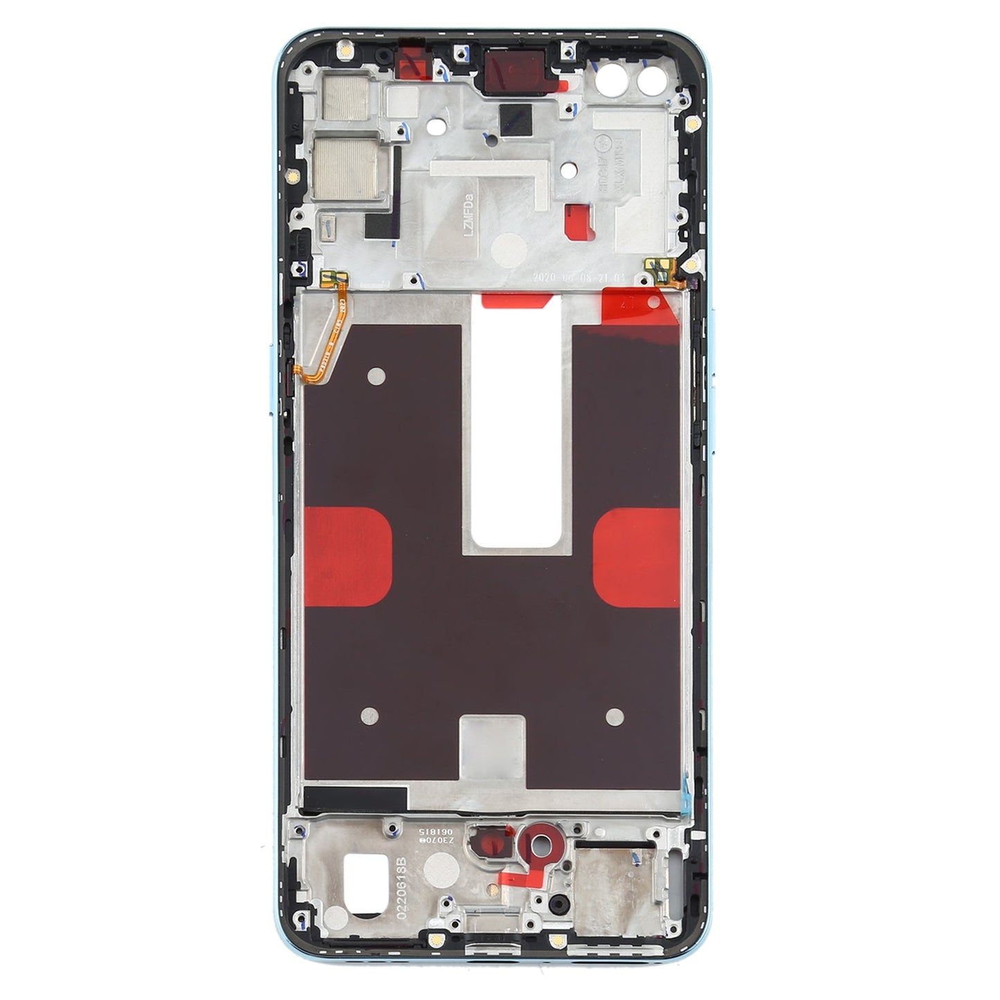 For OPPO Reno4 5G PDPM00, PDPT00, CPH2091 Front Housing LCD Frame Bezel Plate (Baby Blue)