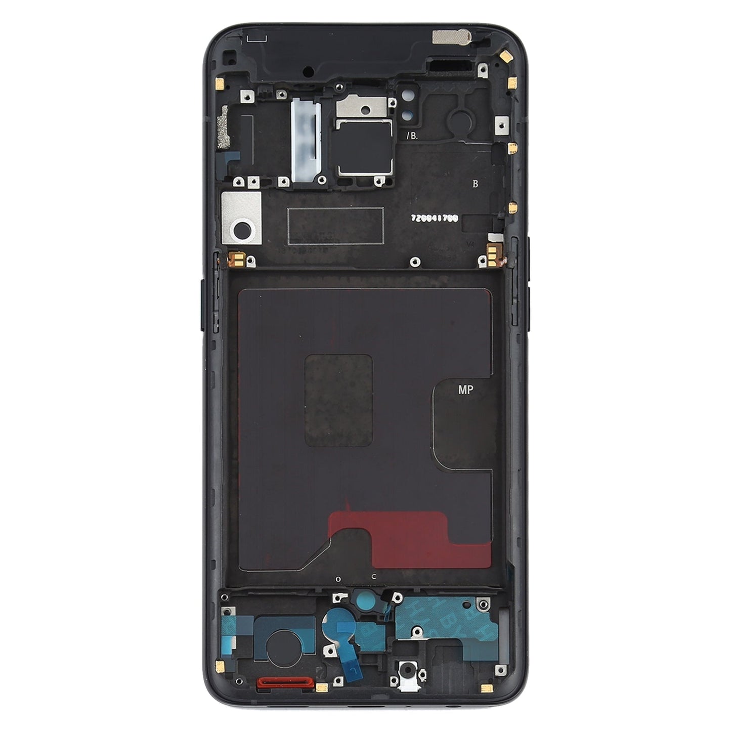 For OPPO Reno 5G/Reno 4G PCAM00 PCAT00 CPH1917 CPH1921 Front Housing LCD Frame Bezel Plate (Black)