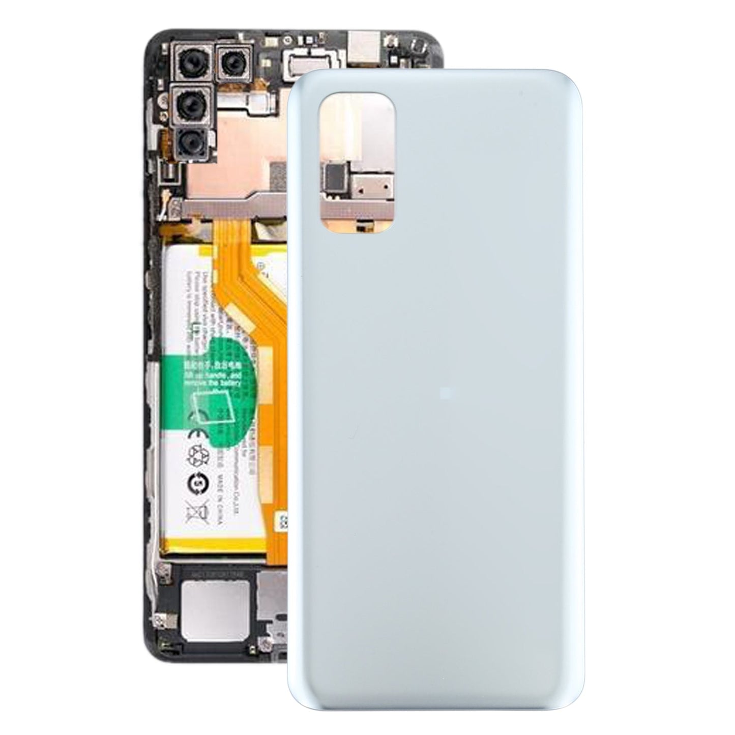 For OPPO Realme V5 5G Battery Back Cover (Silver)