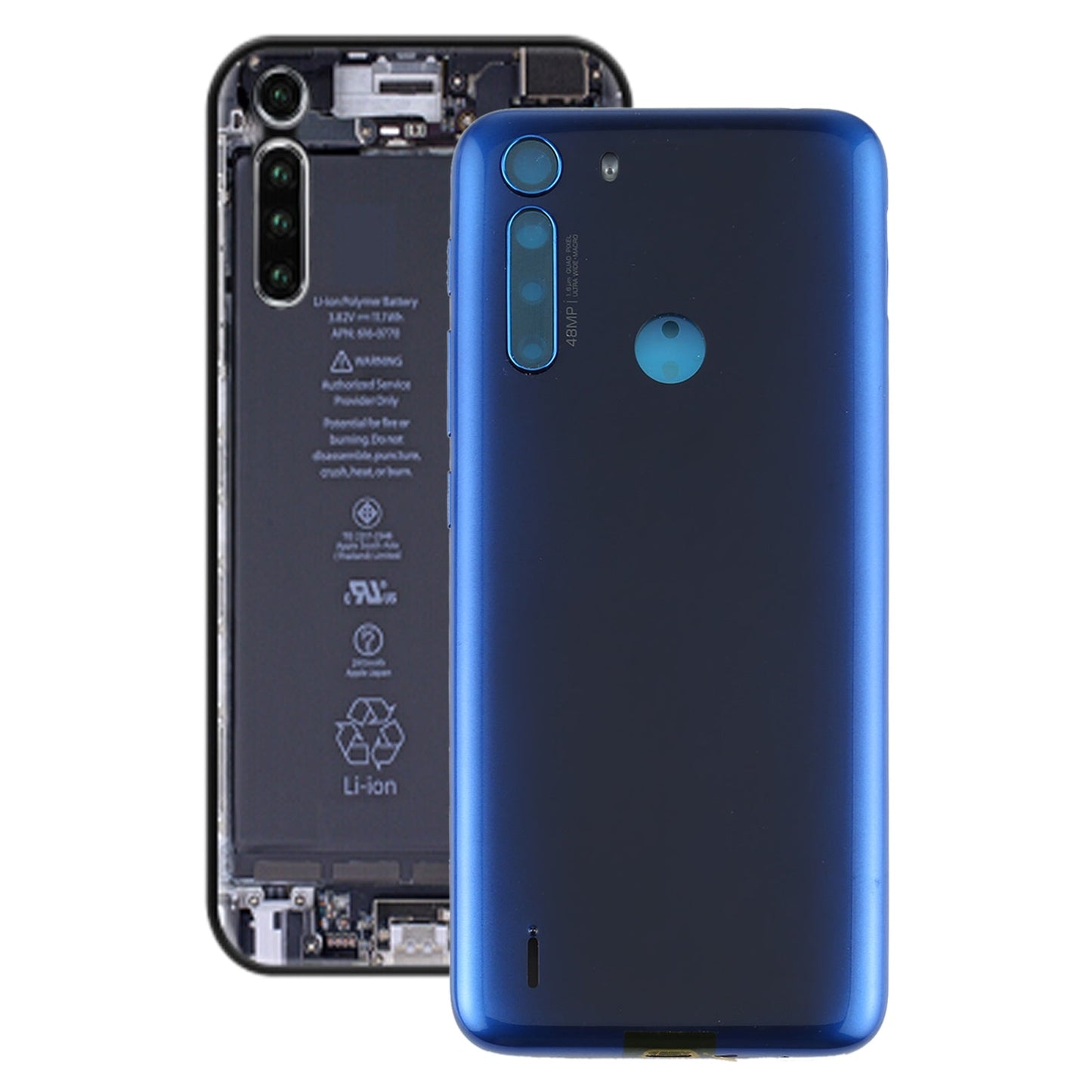 Battery Back Cover for Motorola One Fusion/XT2073-2(Blue)