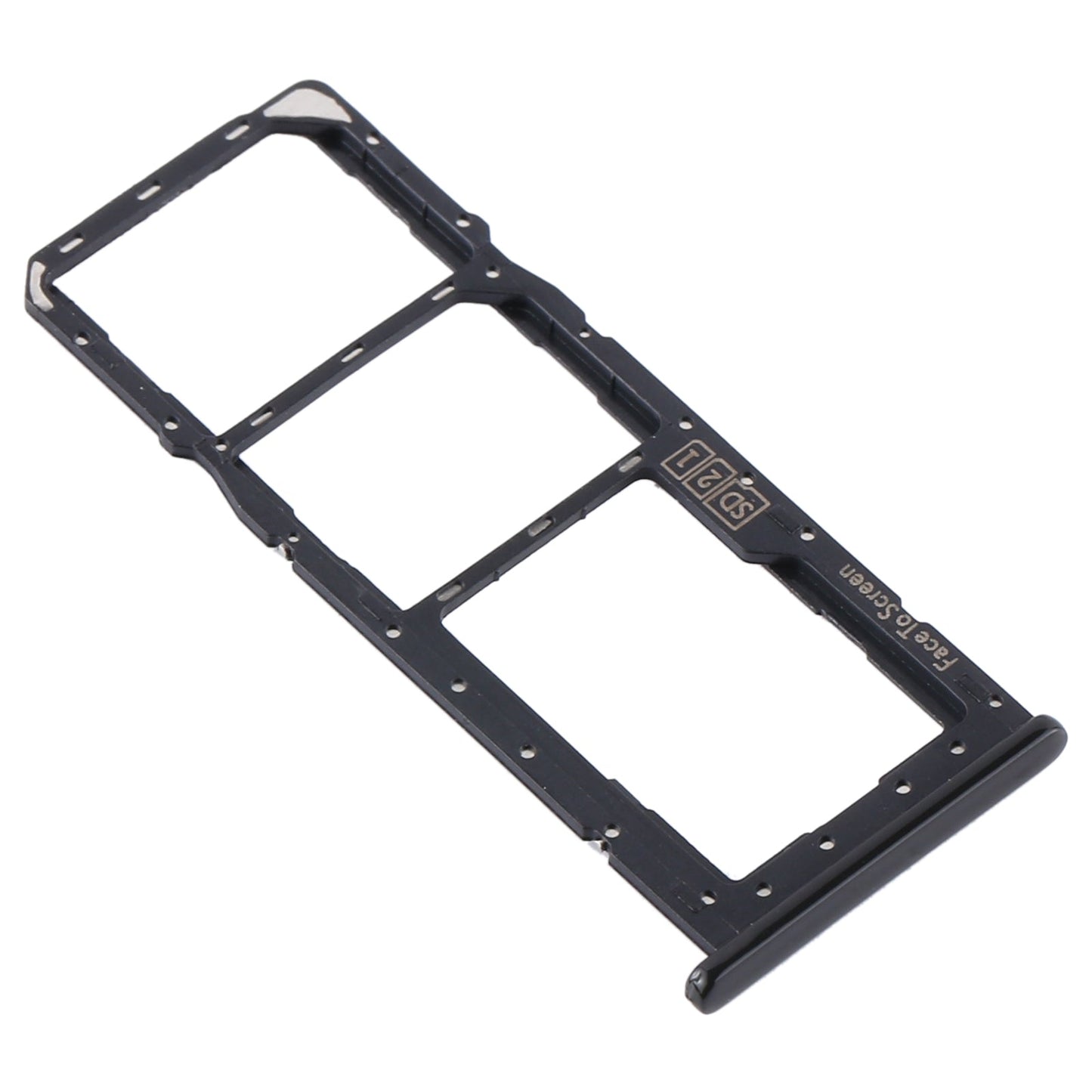 SIM Card Tray + SIM Card Tray + Micro SD Card Tray for Motorola One (P30 Play) XT1941(Black)