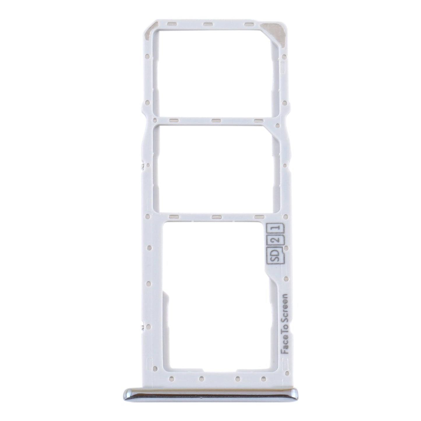 SIM Card Tray + SIM Card Tray + Micro SD Card Tray for Motorola One (P30 Play) XT1941(Silver)