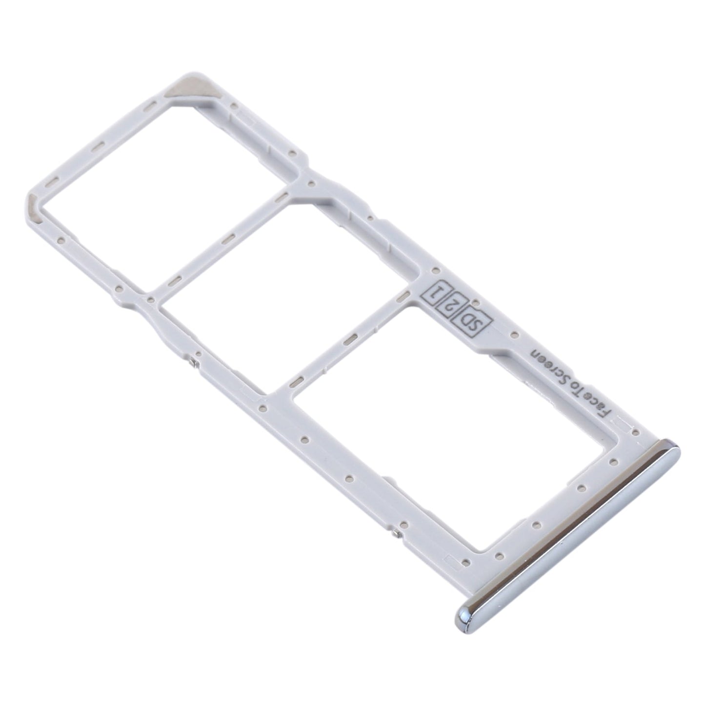 SIM Card Tray + SIM Card Tray + Micro SD Card Tray for Motorola One (P30 Play) XT1941(Silver)