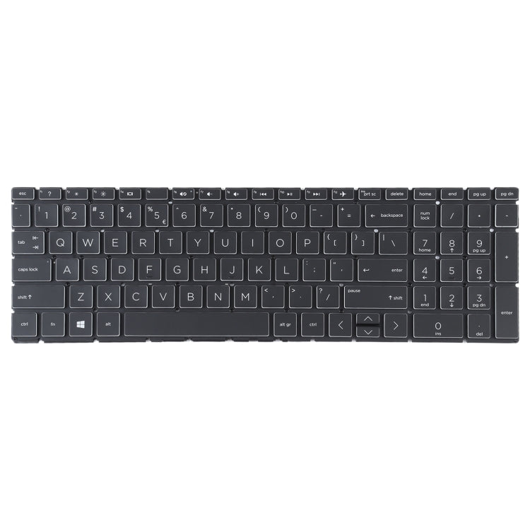 US Version Keyboard with Keyboard Backlight for HP 15-DA 15-DA0002DX 15-DA0008CA 15-DB 15-DB0003CA TPN-C135 TPN-C136(Black)