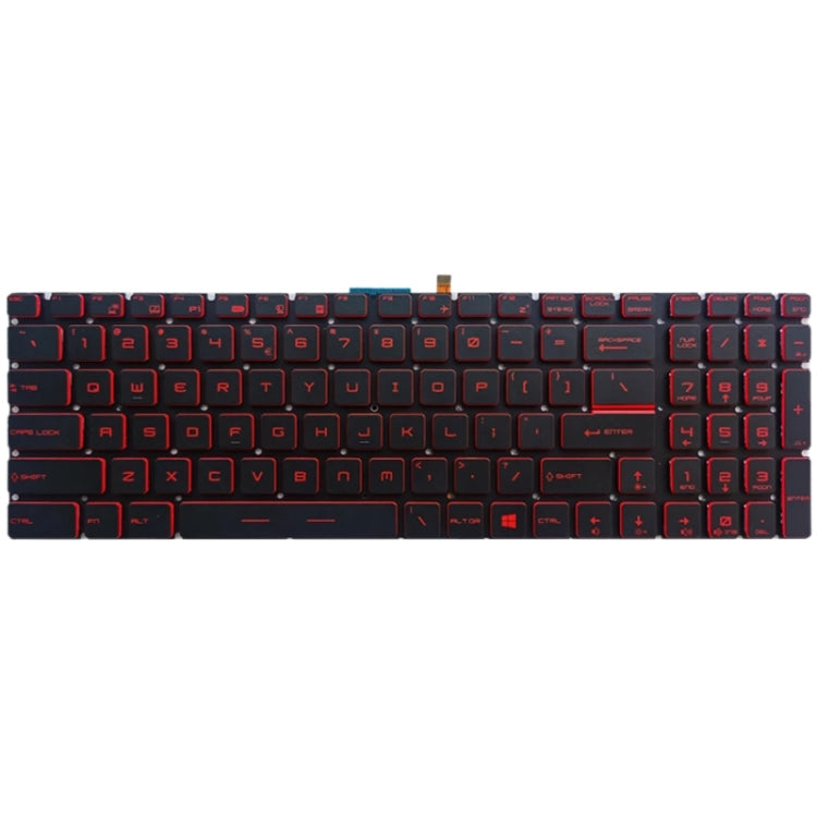 US Version Keyboard with Backlight for MSI GT62 GT72 GE62 GE72 GS60 GS70 GL62 GL72 GP62 GT72S GP72 GL63 GL73 (Red)