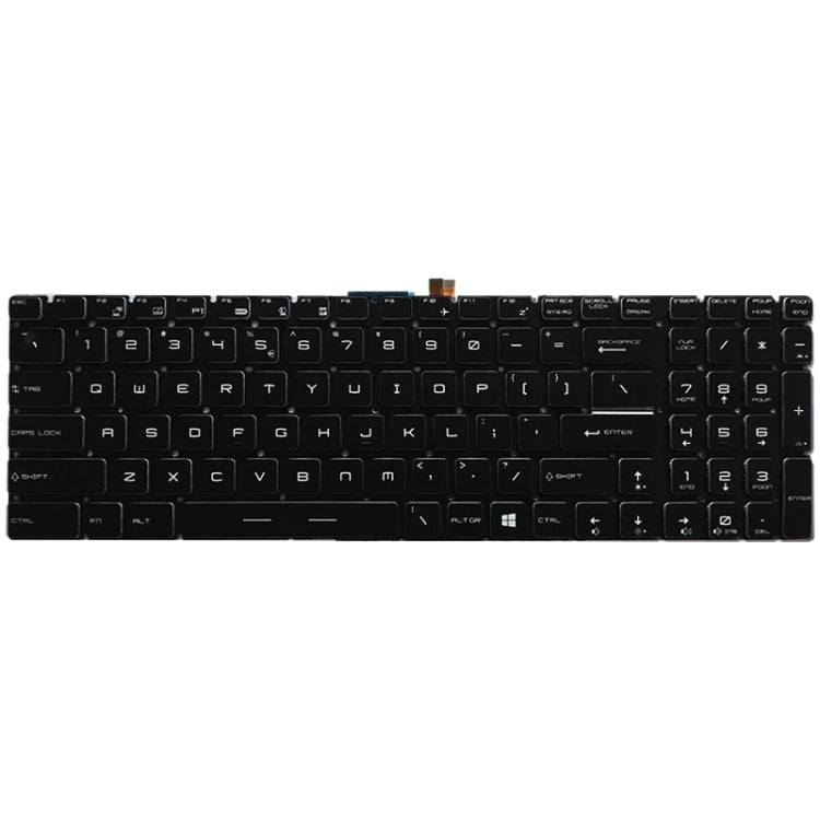 US Version Keyboard with Backlight for MSI GT62 GT72 GE62 GE72 GS60 GS70 GL62 GL72 GP62 GT72S GP72 GL63 GL73 (White)