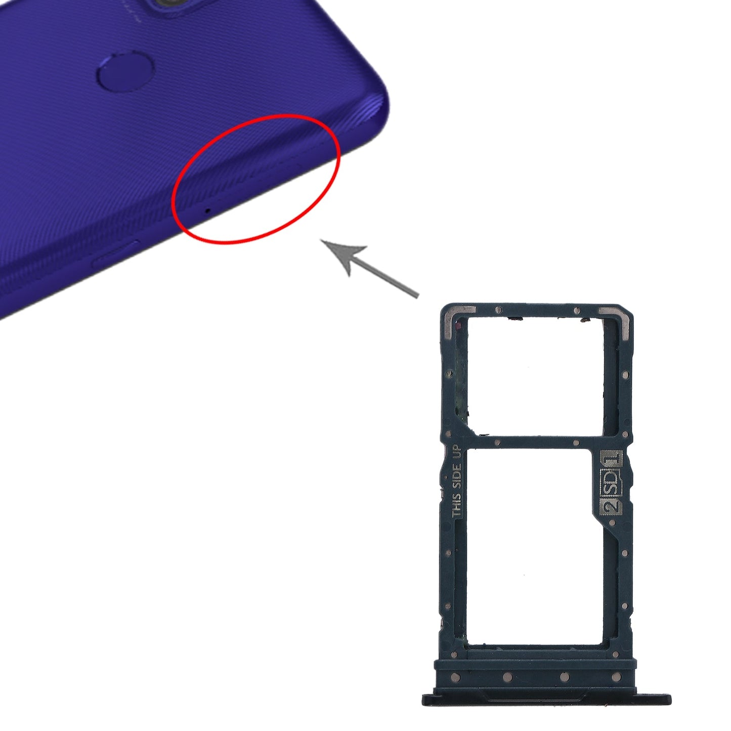 SIM Card Tray + SIM Card Tray / Micro SD Card Tray for Motorola Moto G9 Power XT2091-3 (Green)