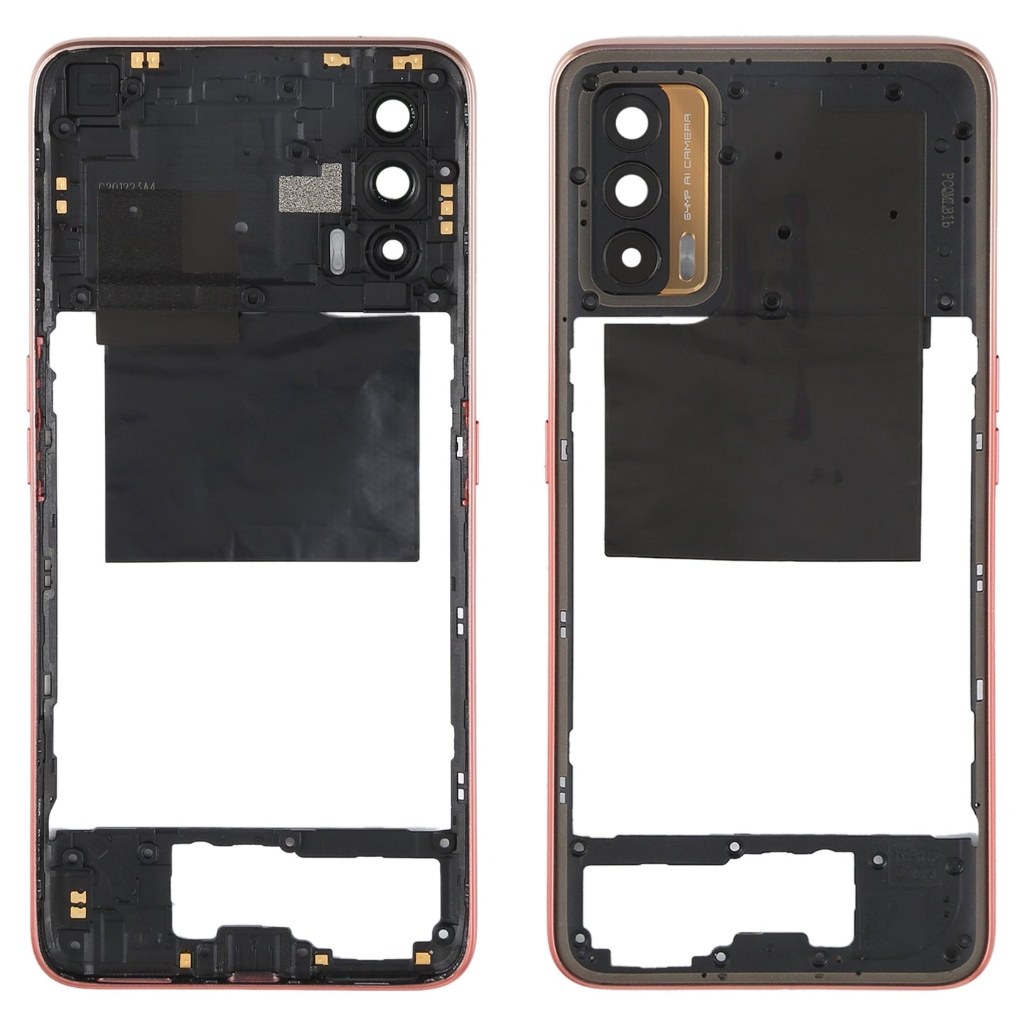 For OPPO Realme V15 Middle Frame Bezel Plate (Orange)