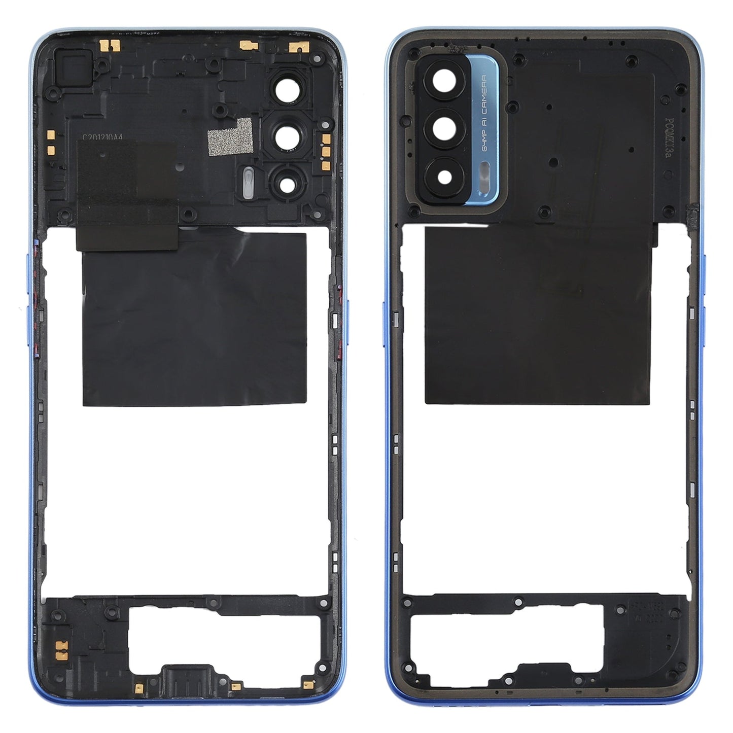 For OPPO Realme V15 Middle Frame Bezel Plate (Blue)