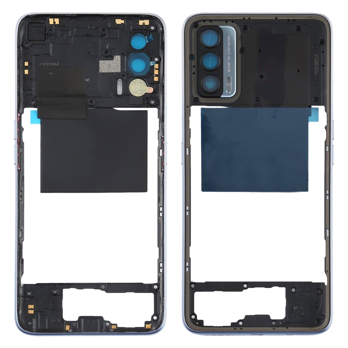 For OPPO Realme V15 Middle Frame Bezel Plate (Silver)
