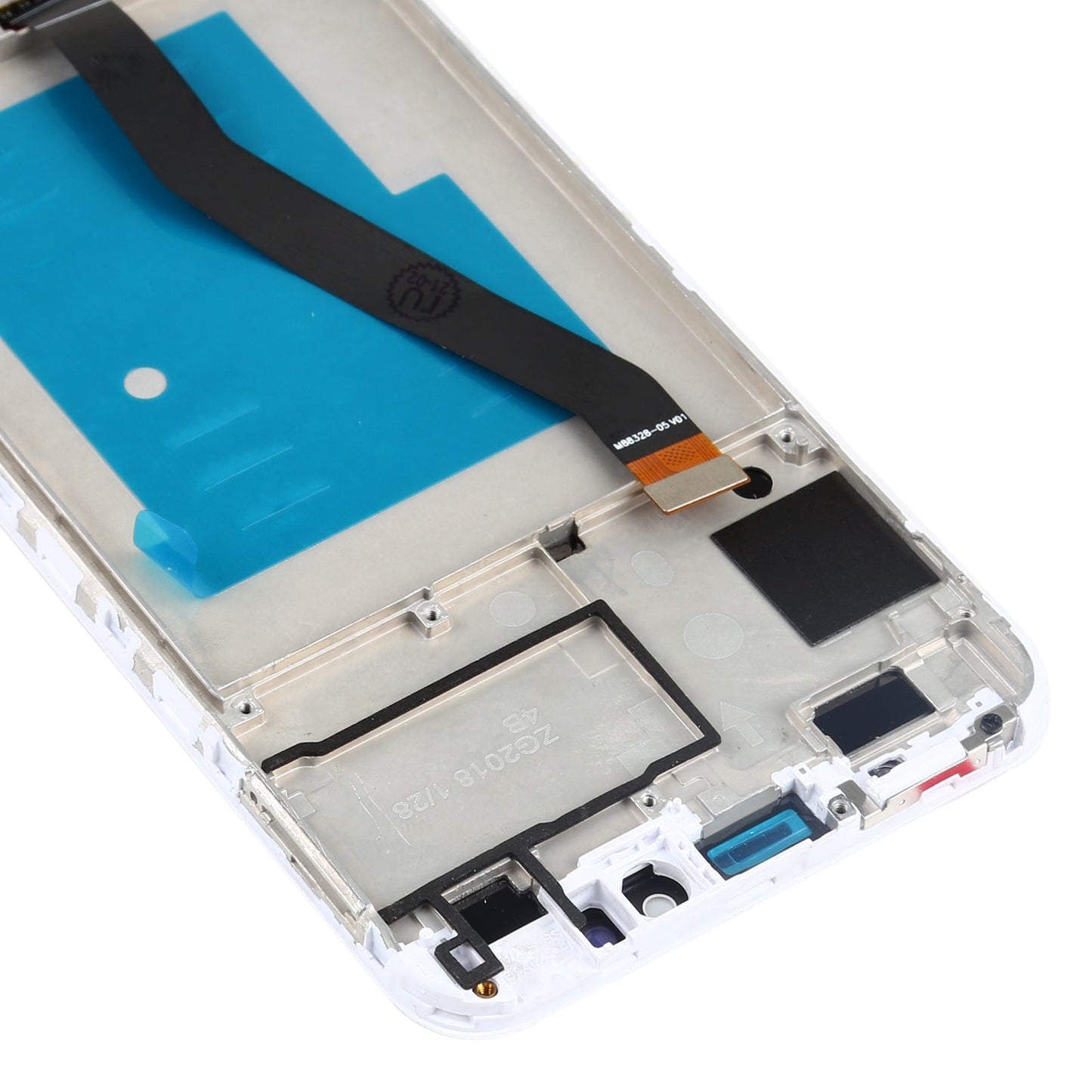 OEM LCD Screen for Huawei Y6 (2018) Digitizer Full Assembly with Frame(White)