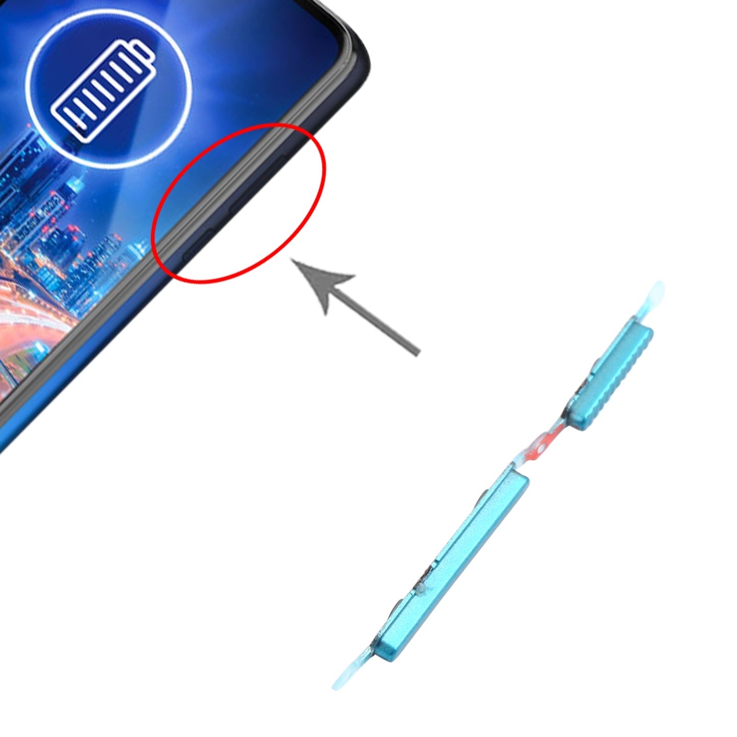 Power Button and Volume Control Button for Motorola Moto G8 Power Lite XT2055-2 (Green)