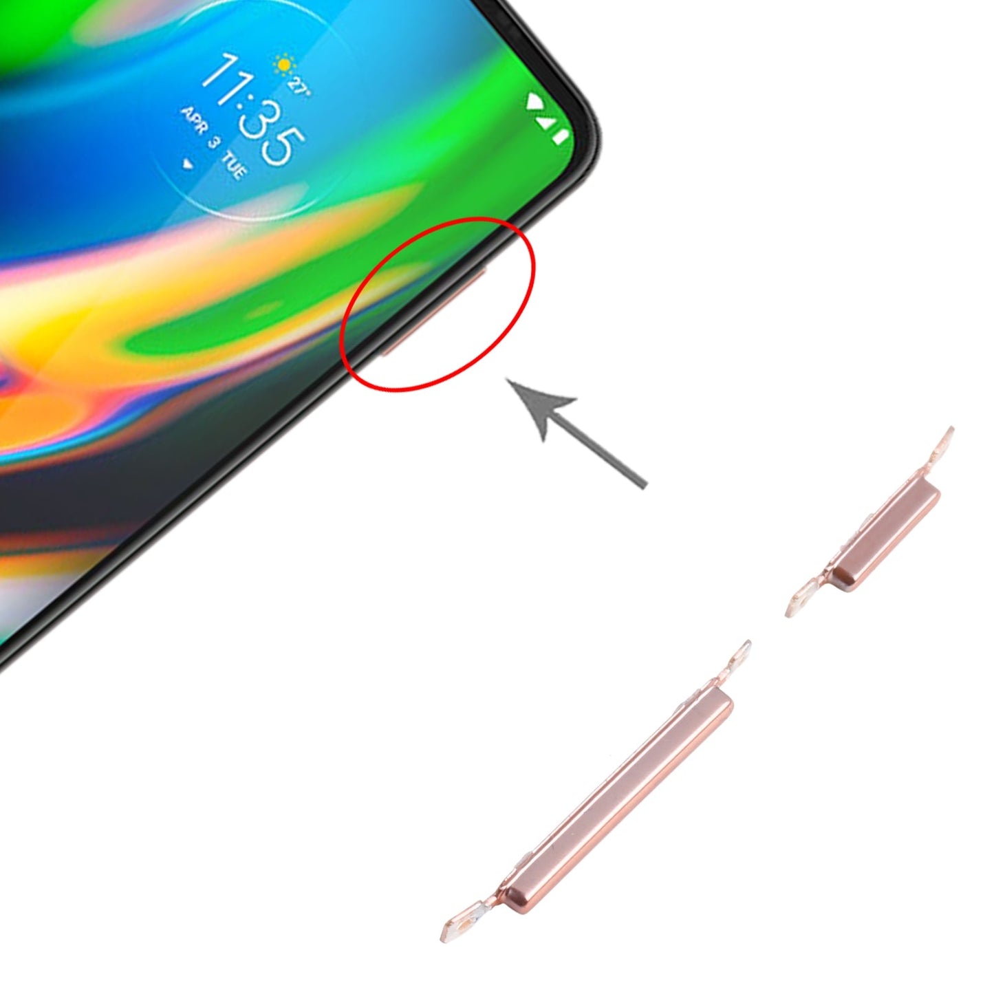 Power Button and Volume Control Button for Motorola Moto G9 Plus XT2087-1 (Gold)