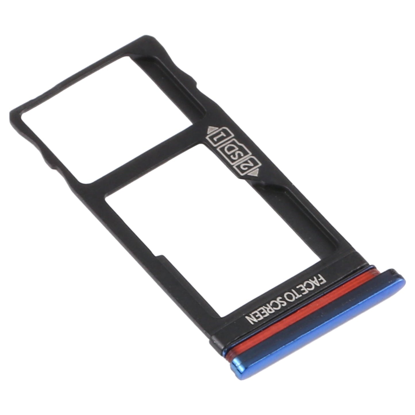 SIM Card Tray + Micro SD Card Tray for Motorola Moto One Vision / P50 (Blue)