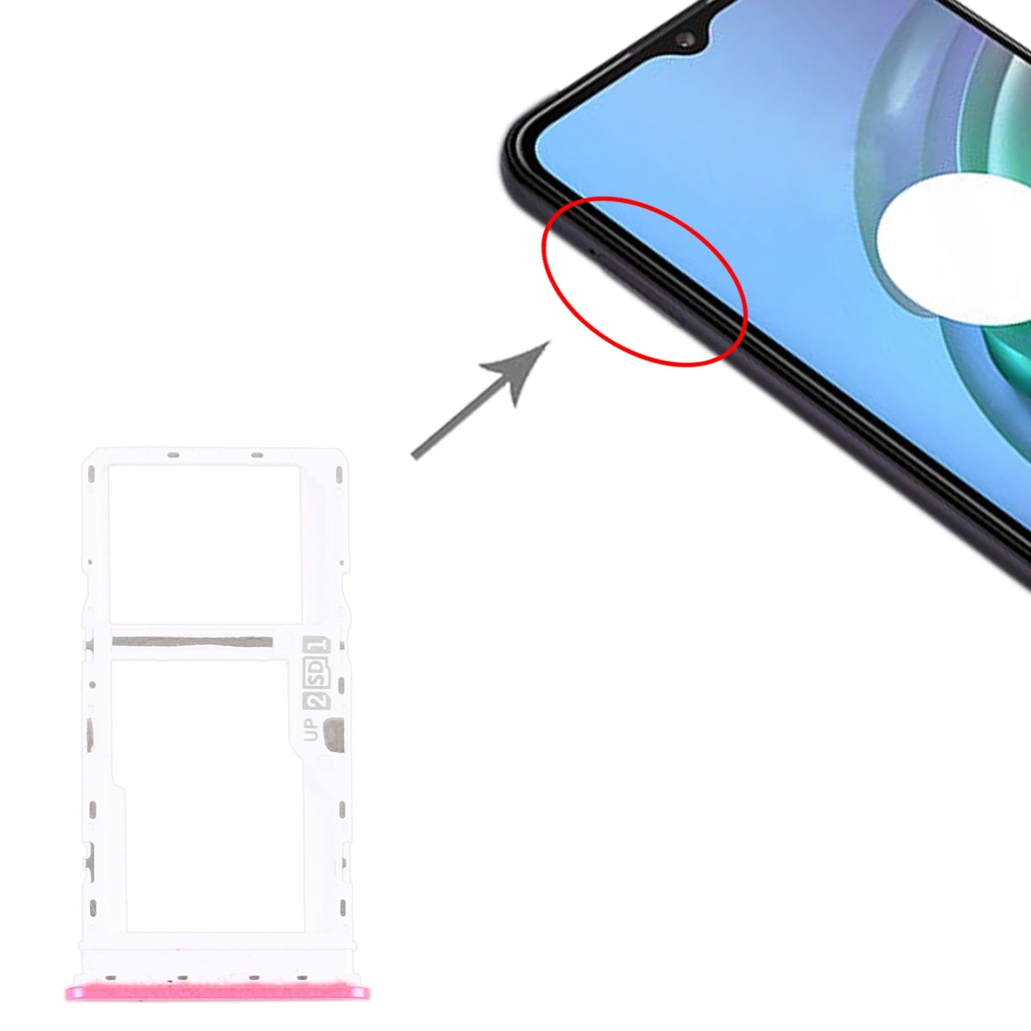 SIM Card Tray + SIM Card Tray / Micro SD Card Tray for Motorola Moto G10 XT2127-2 (Red)