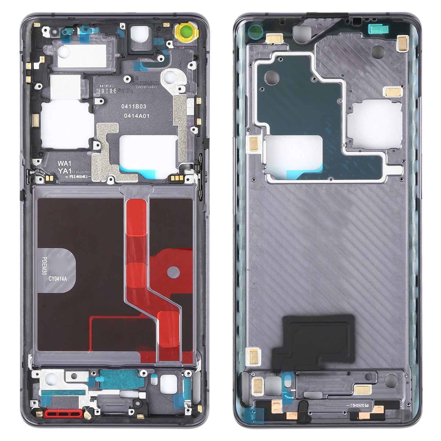 For OPPO Find X2 Pro CPH2025 PDEM30 Original Front Housing LCD Frame Bezel Plate (Black)