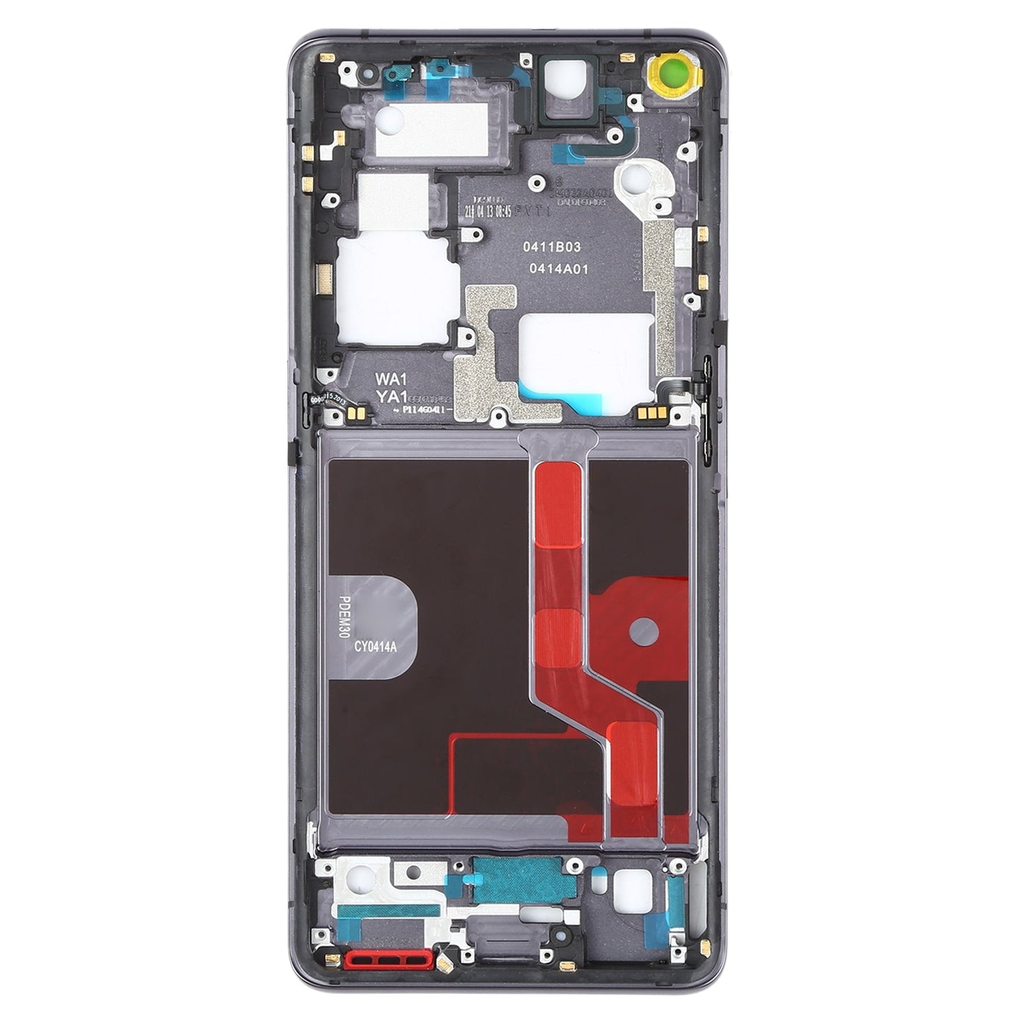 For OPPO Find X2 Pro CPH2025 PDEM30 Original Front Housing LCD Frame Bezel Plate (Black)