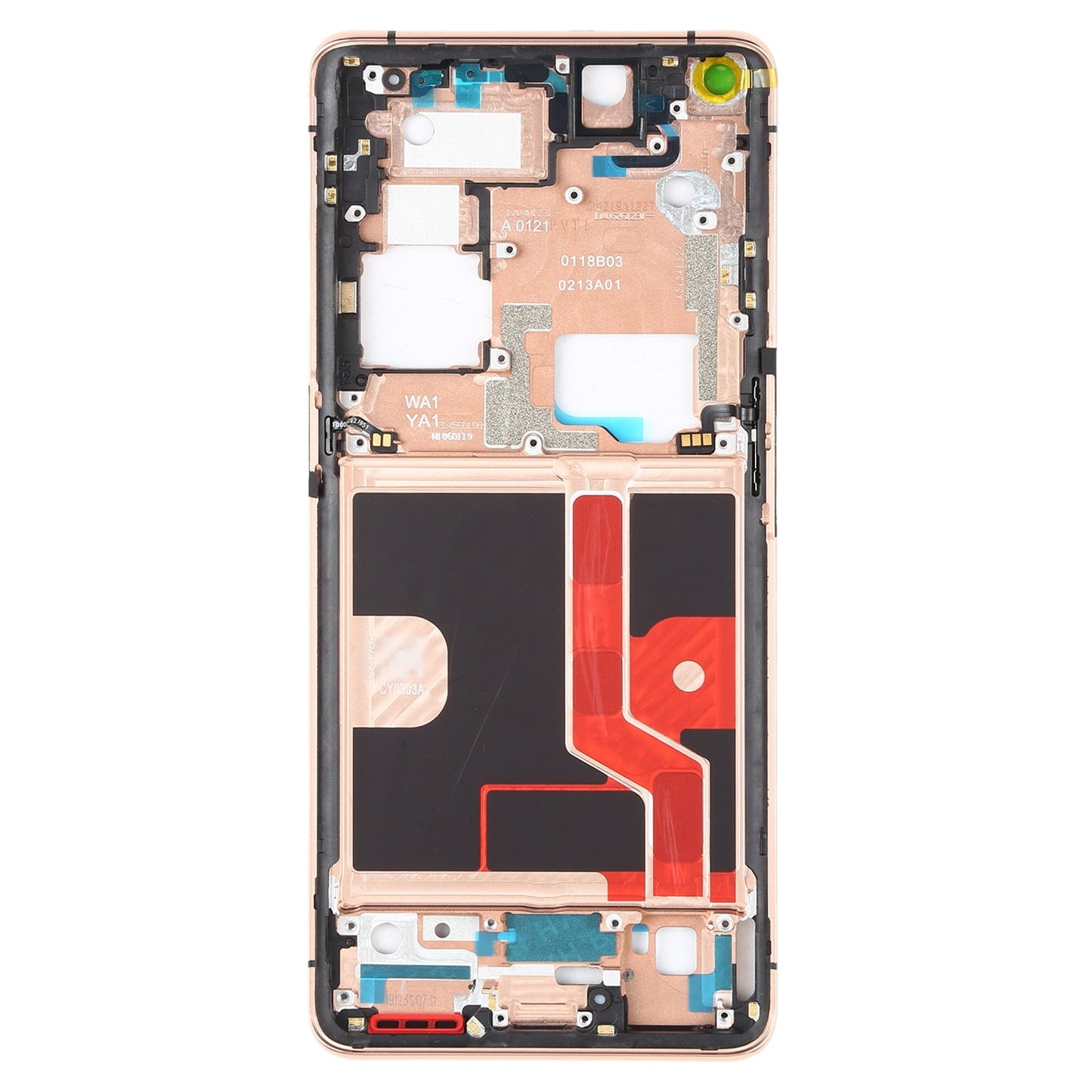For OPPO Find X2 Pro CPH2025 PDEM30 Original Front Housing LCD Frame Bezel Plate (Gold)