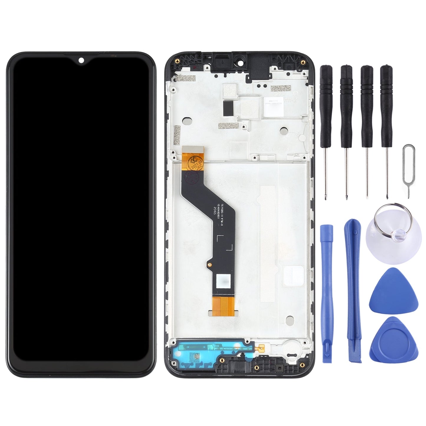 TFT LCD Screen for Motorola Moto E7 Plus XT2081-1 Digitizer Full Assembly with Frame (Black)