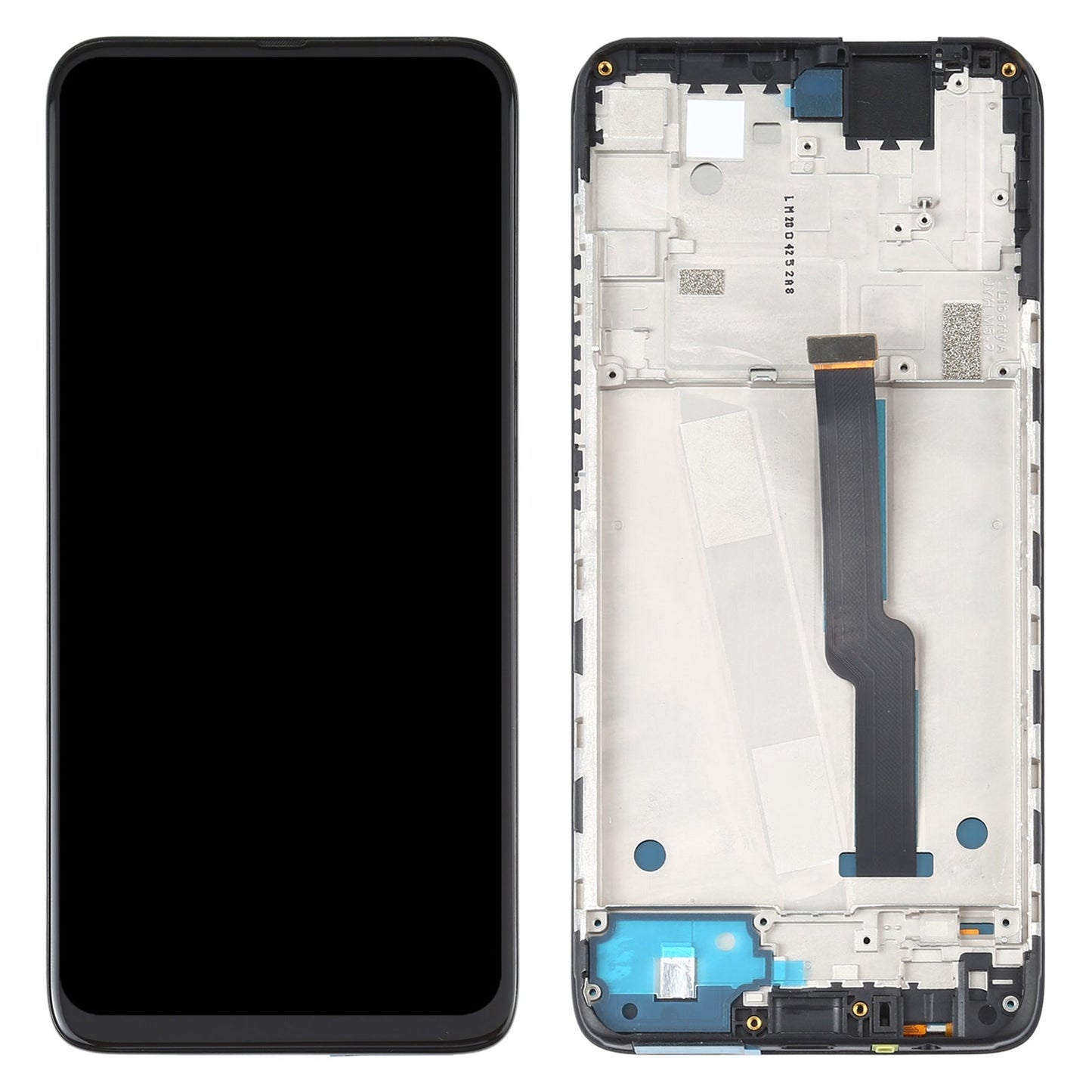 TFT LCD Screen for Motorola One Fusion+ PAKF0002IN Digitizer Full Assembly with Frame (Black)