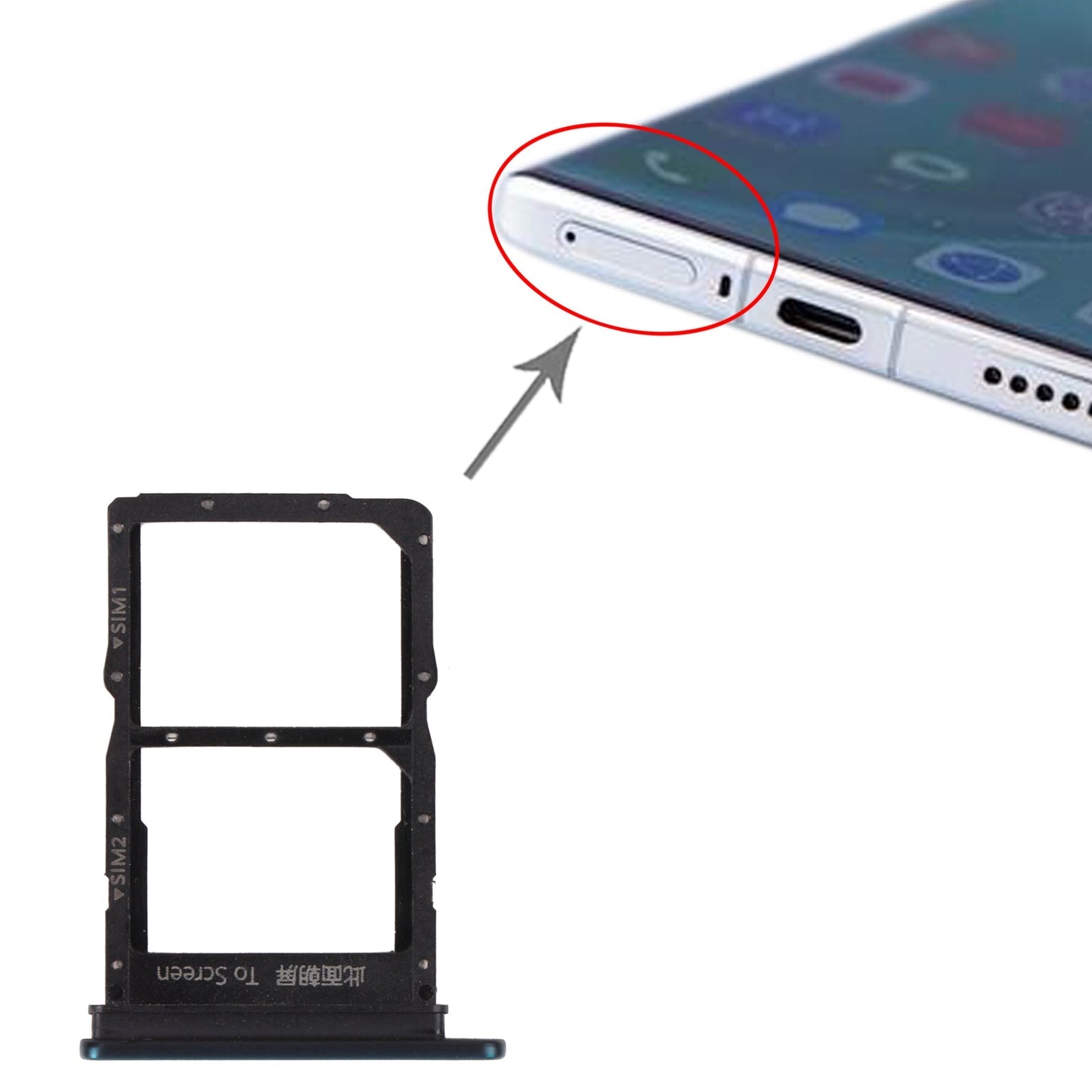 SIM Card Tray + SIM Card Tray for Huawei Nova 8 5G (Green)