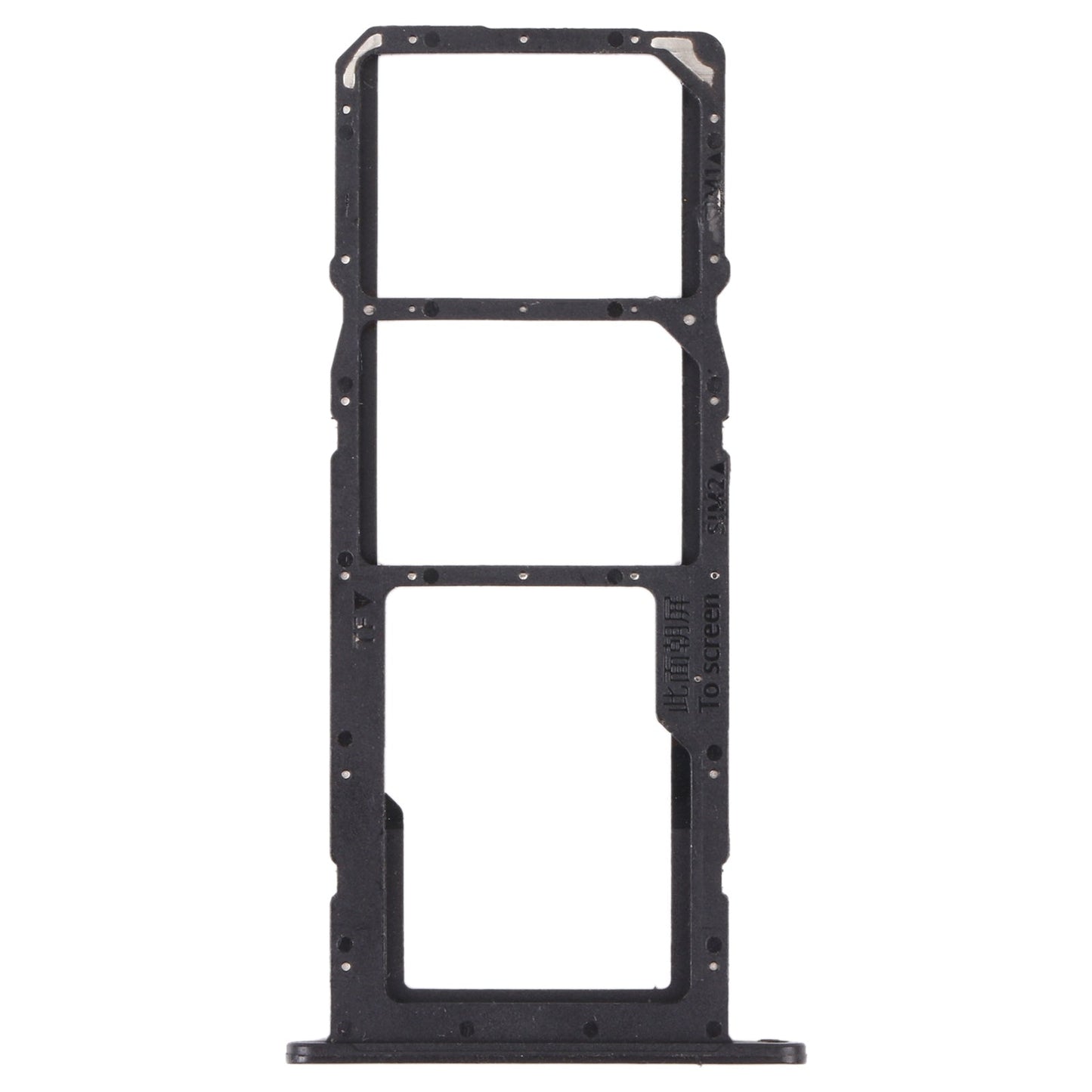 SIM Card Tray + SIM Card Tray + Micro SD Card Tray for Huawei Enjoy 20 SE 4G(Black)