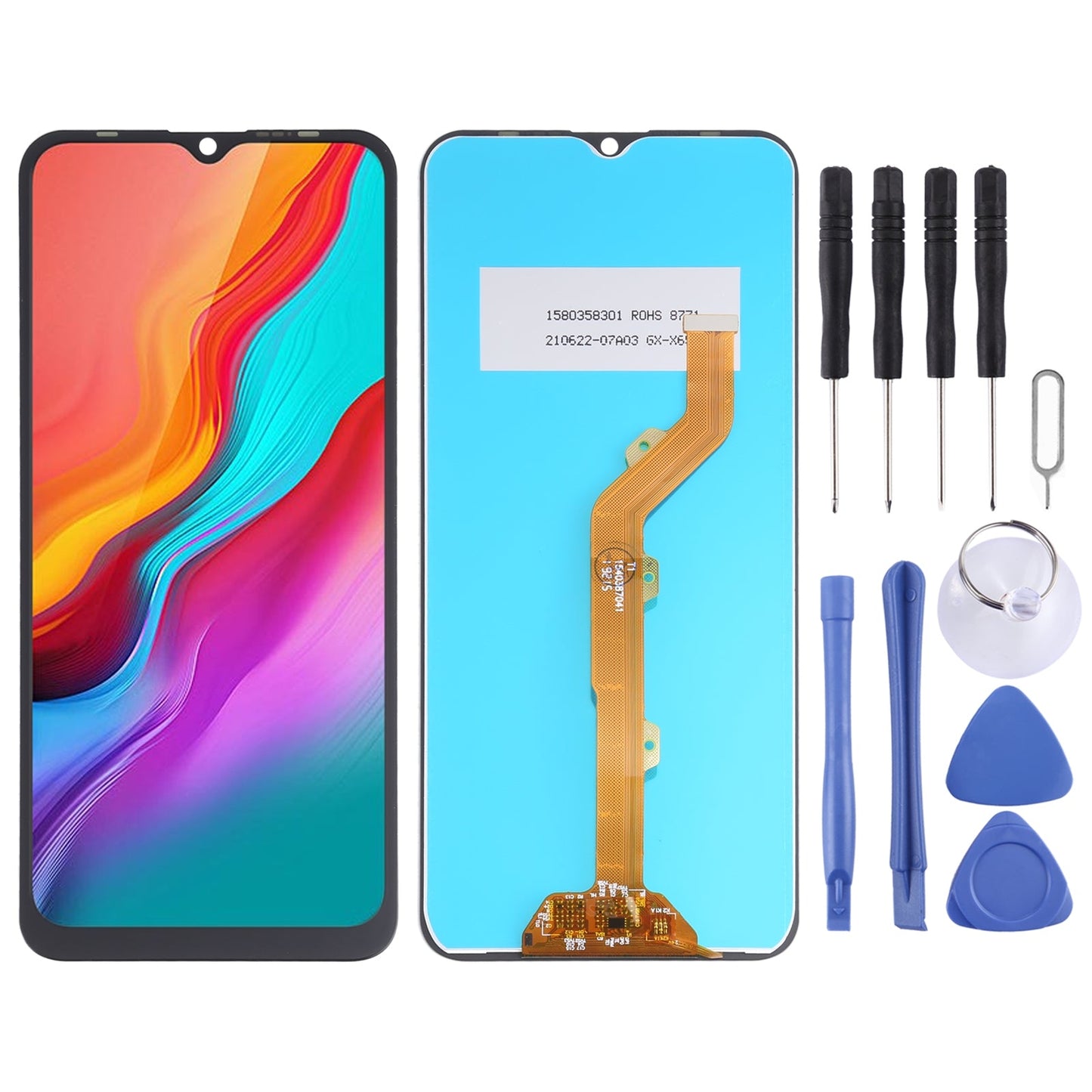 LCD Screen and Digitizer Full Assembly for Infinix Hot 8 Lite X650