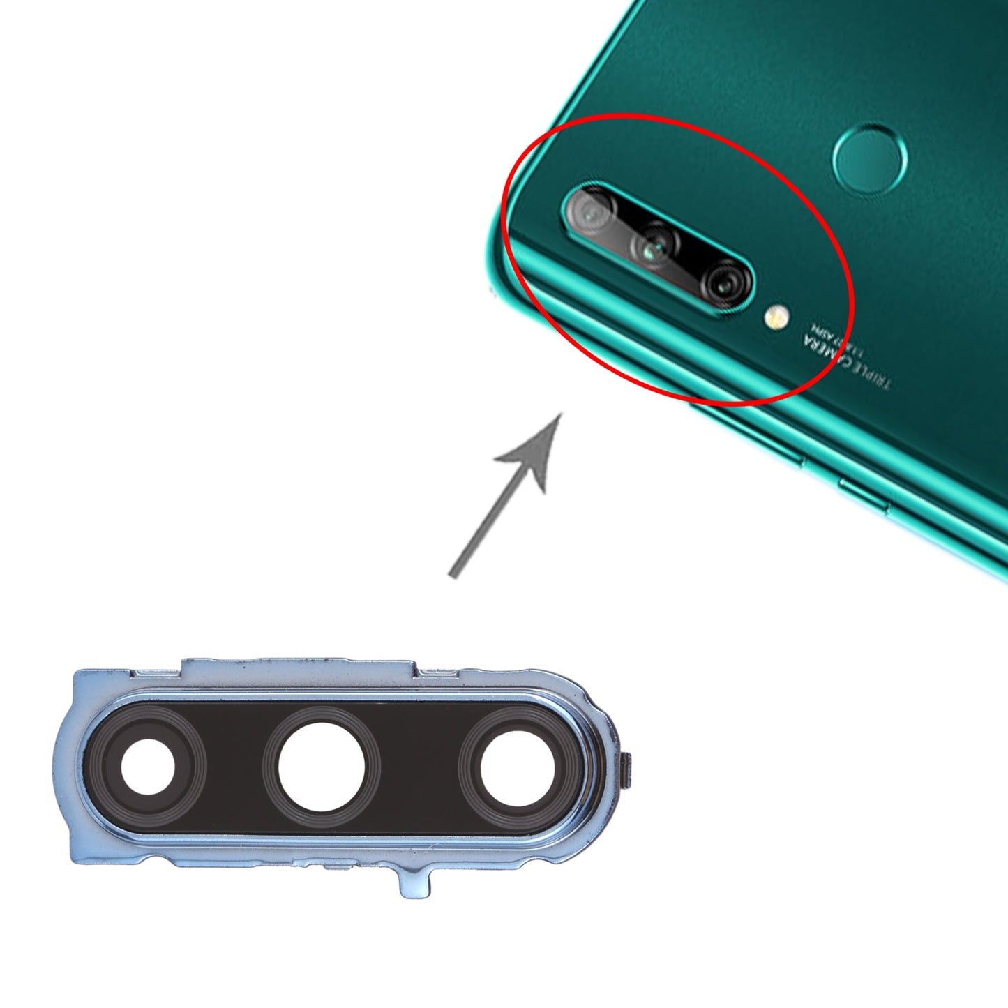 For Huawei Enjoy 10 Plus 10pcs Camera Lens Cover (Blue)