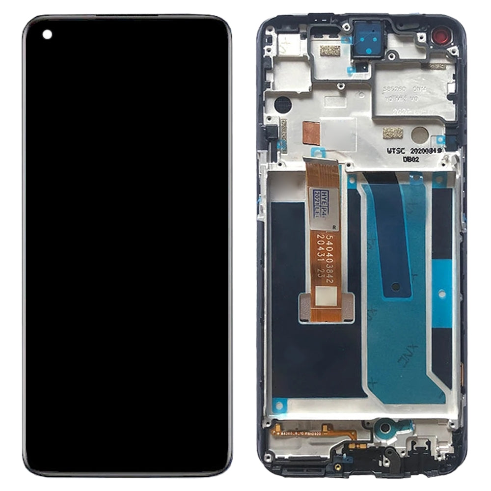 For OnePlus Nord N10 5G BE2029 Digitizer Full Assembly with Frame OEM LCD Screen (Black)