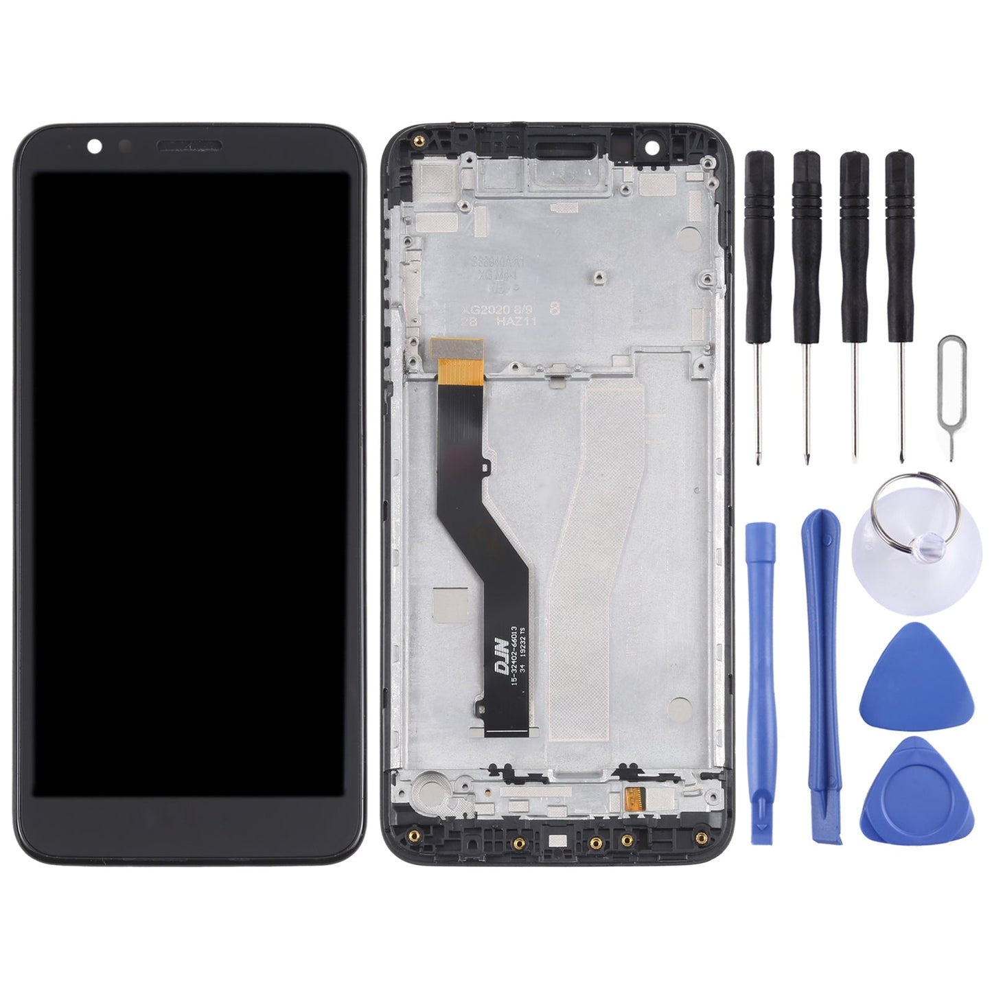 TFT LCD Screen for Motorola Moto E6 / Moto E XT2005-3 XT2005-1 XT2005DL Digitizer Full Assembly with Frame(Black)