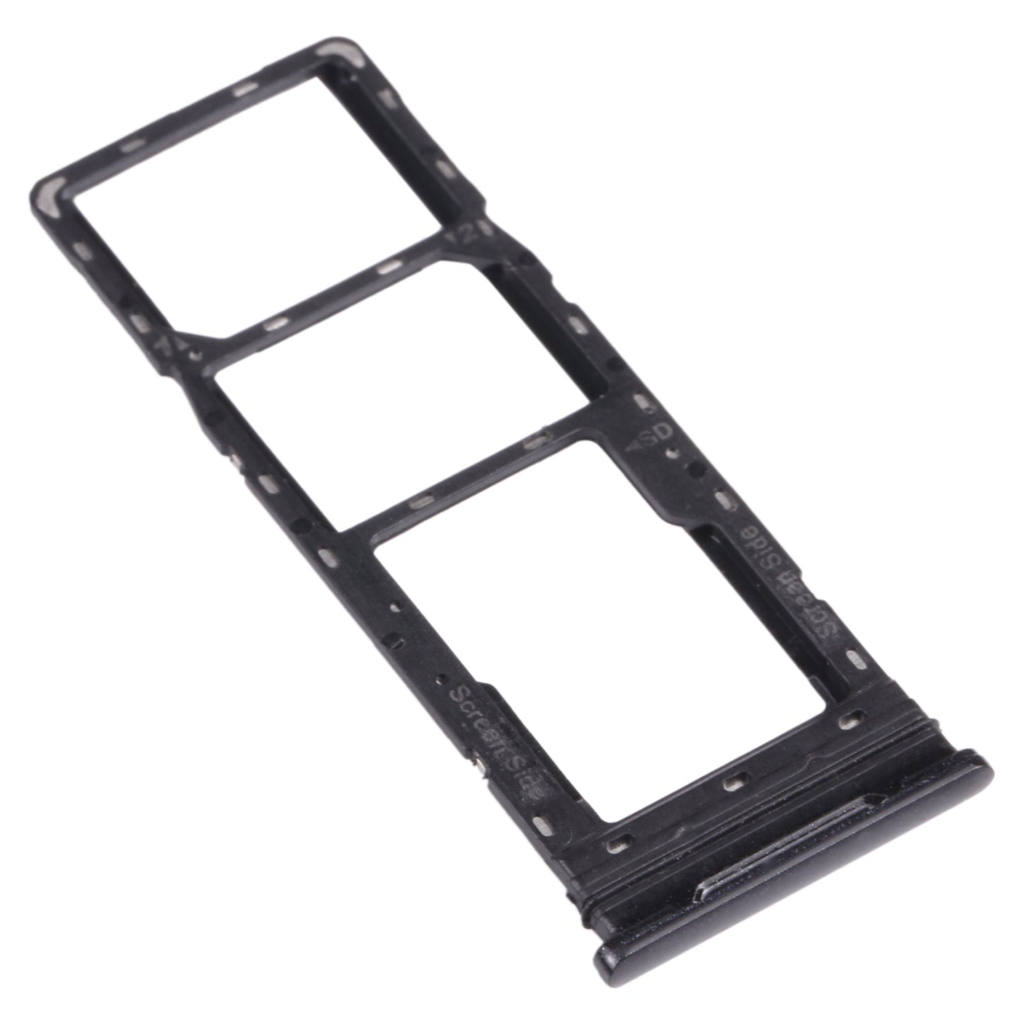 For infinix Smart 5 X657 X657C SIM Card Tray + SIM Card Tray + Micro SD Card Tray (Black)