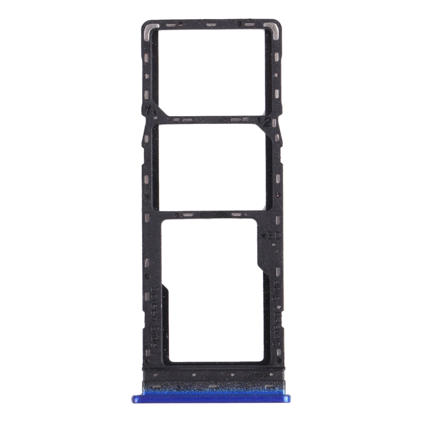 For Tecno Spark 4 / Camon 12 KC2 KC8 CC7 SIM Card Tray + SIM Card Tray + Micro SD Card Tray (Blue)