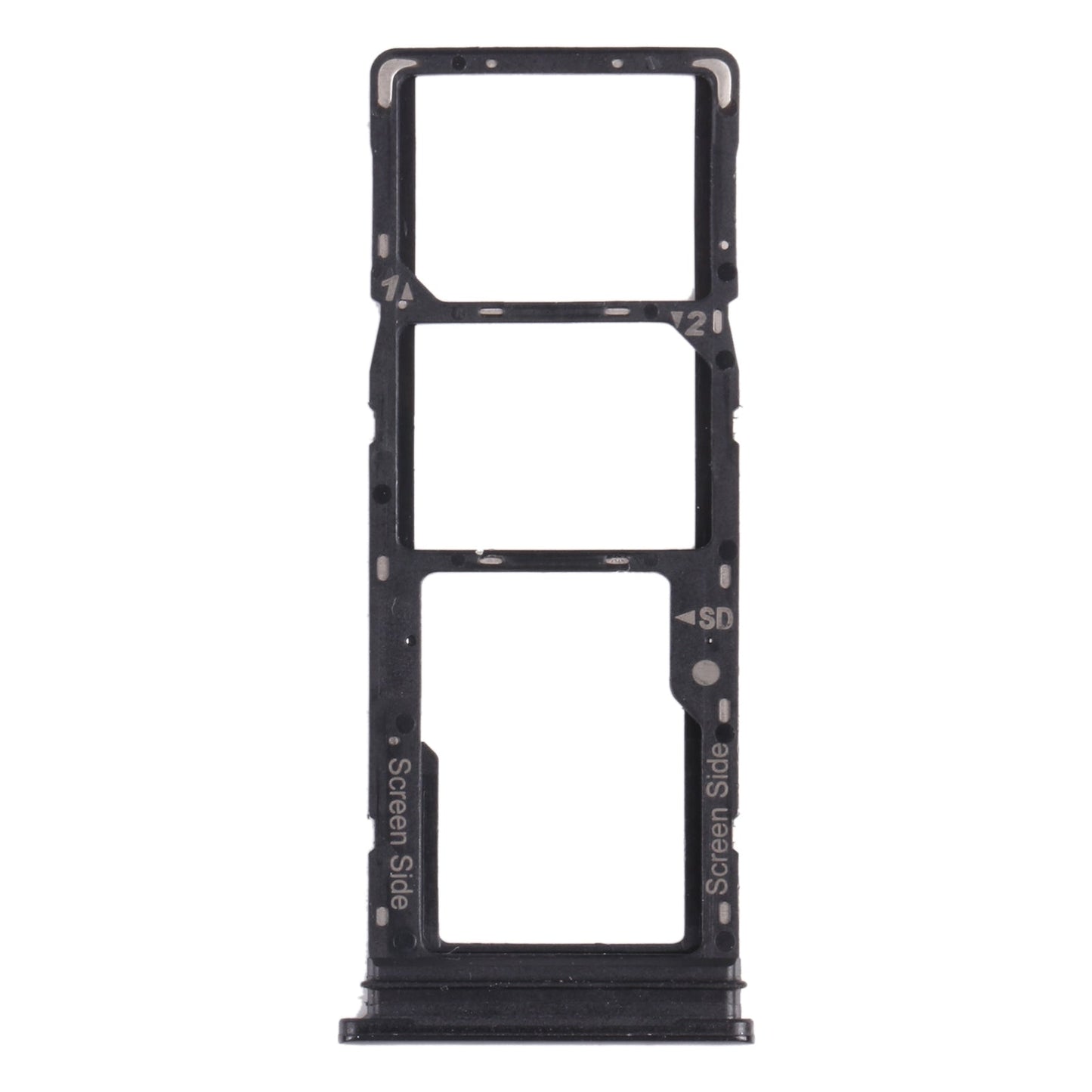 For Tecno Spark 5 Pro KD7 SIM Card Tray + SIM Card Tray + Micro SD Card Tray (Black)