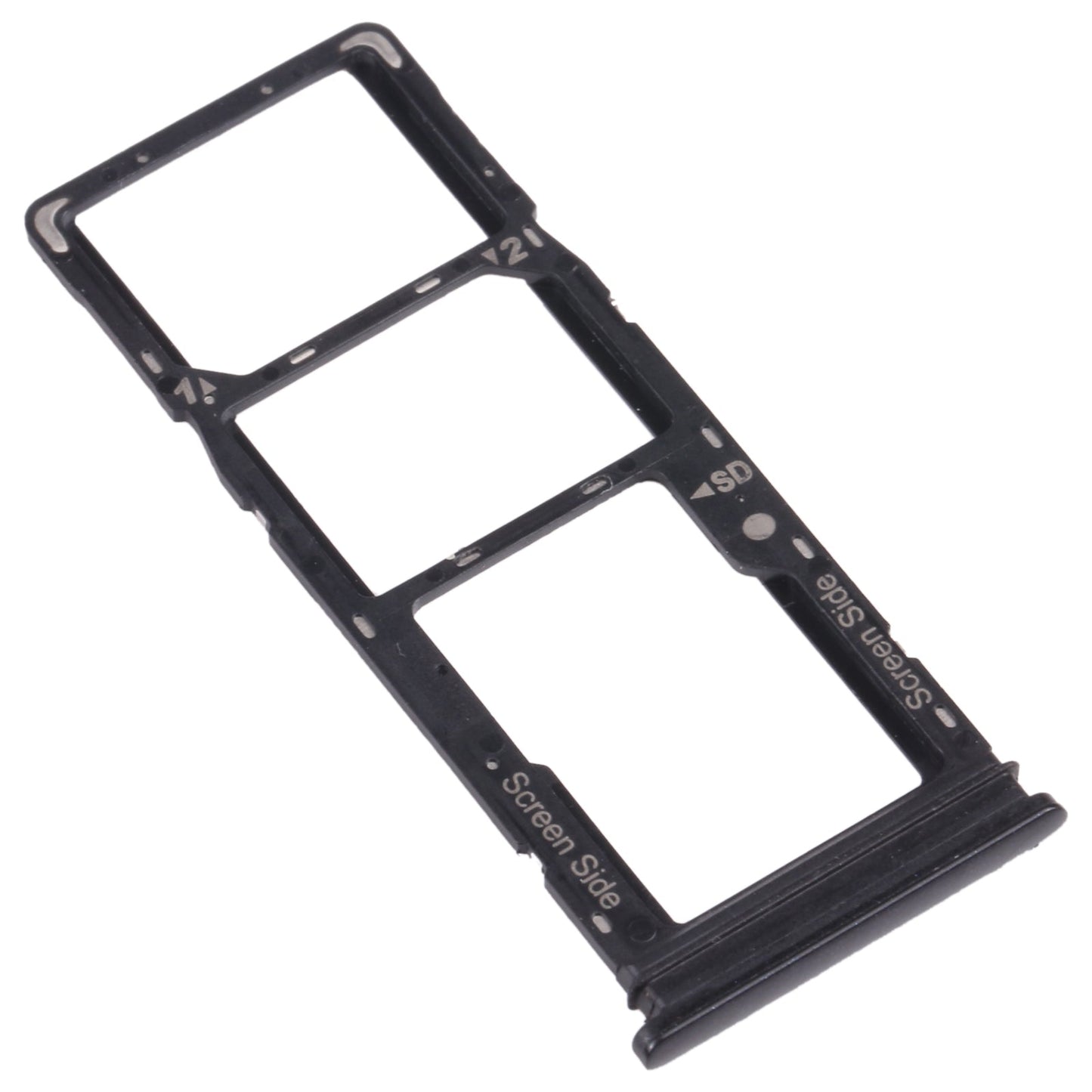 For Tecno Spark 5 Pro KD7 SIM Card Tray + SIM Card Tray + Micro SD Card Tray (Black)