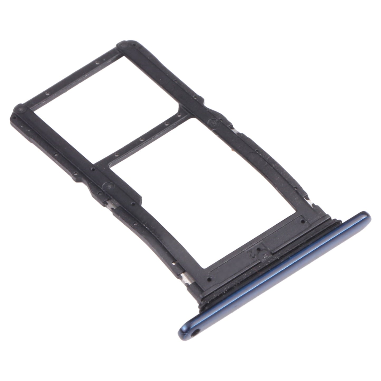 SIM Card Tray + SIM Card Tray / Micro SD Card Tray for Motorola One Hyper XT2027 XT2027-1 (Blue)