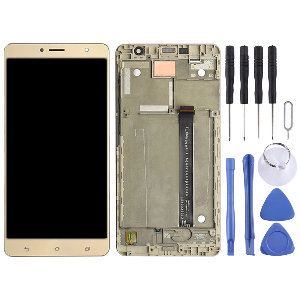 OEM LCD Screen for Asus Zenfone 3 Deluxe ZS550KL Z01FD Digitizer Full Assembly with Frame?Gold)