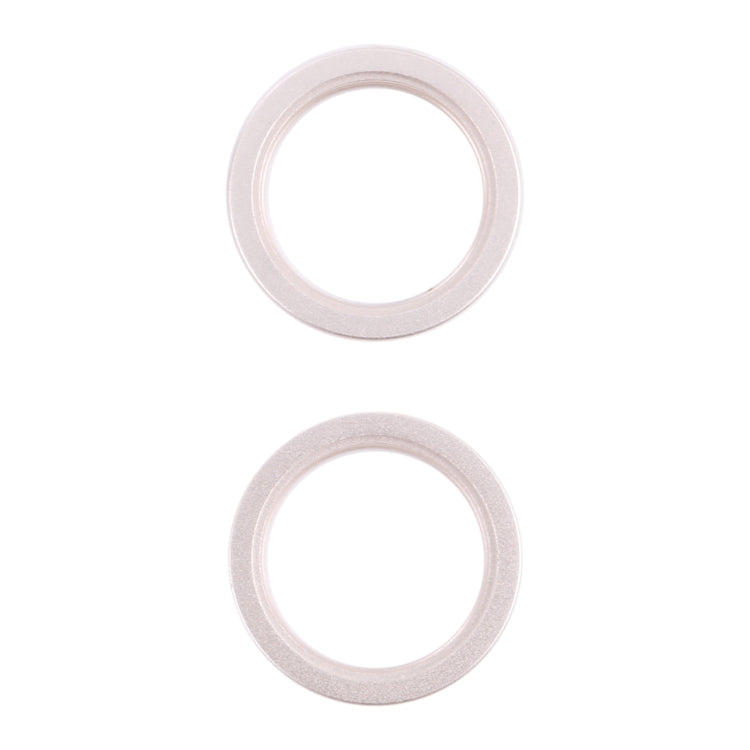 2 PCS Rear Camera Glass Lens Metal Outside Protector Hoop Ring for iPhone 13(White)