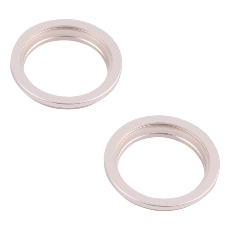 2 PCS Rear Camera Glass Lens Metal Outside Protector Hoop Ring for iPhone 13(White)