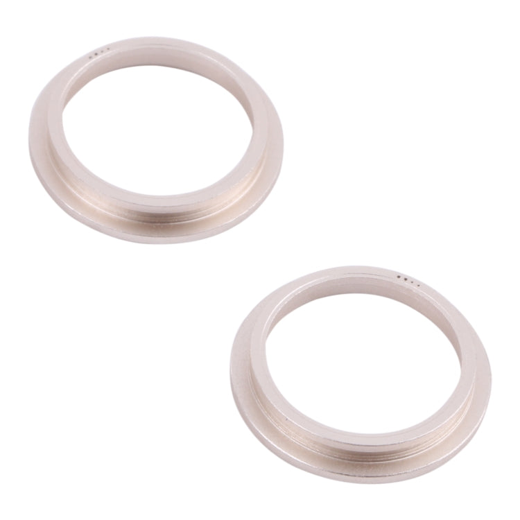 2 PCS Rear Camera Glass Lens Metal Outside Protector Hoop Ring for iPhone 13(White)