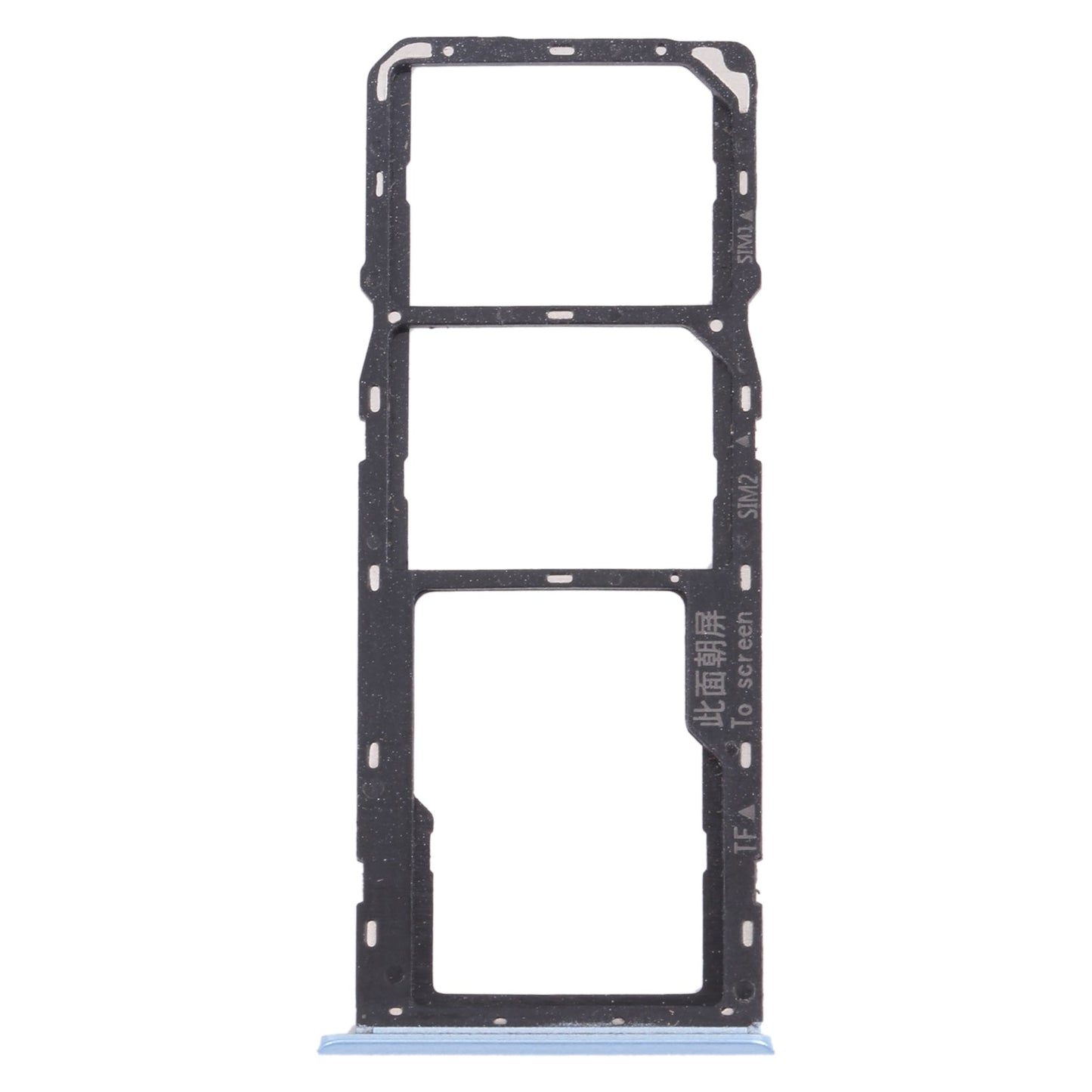 For OPPO Realme C12 RMX2189 SIM Card Tray + SIM Card Tray + Micro SD Card Tray (Blue)