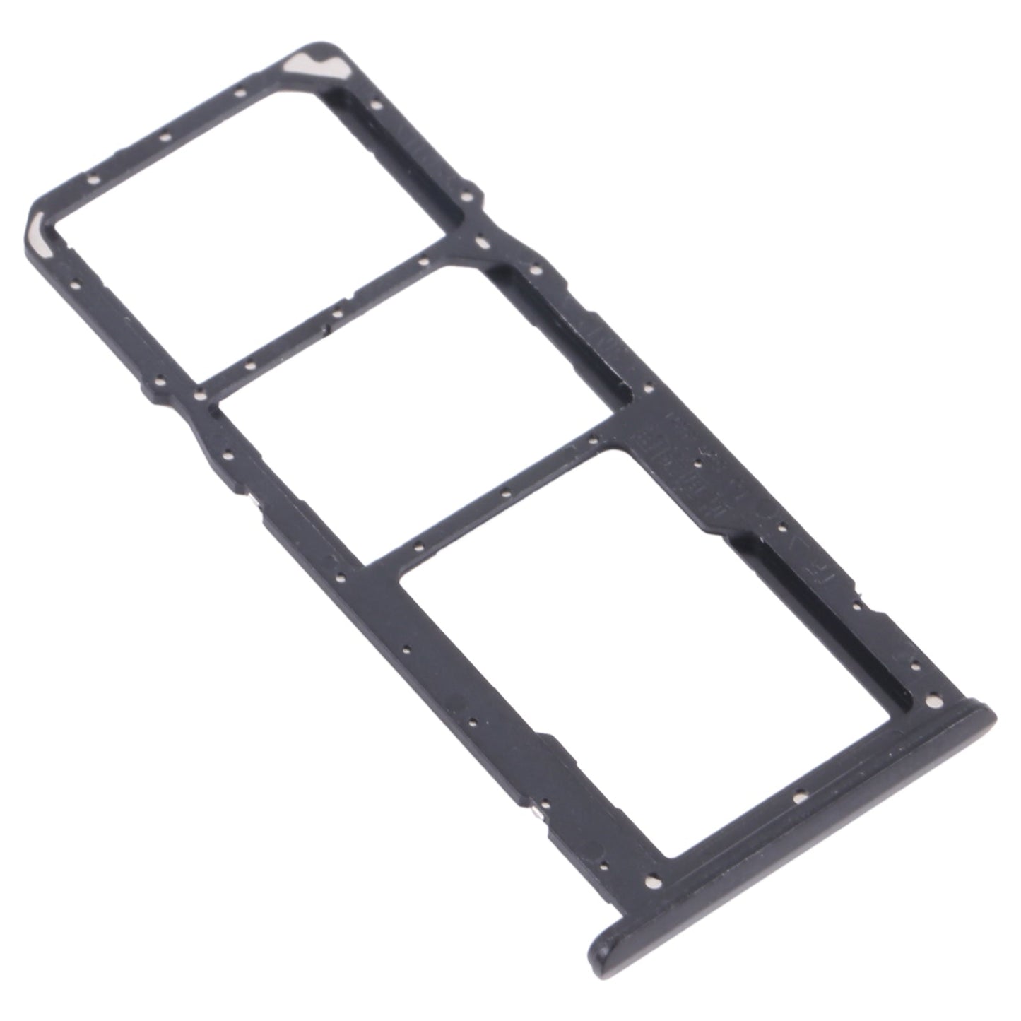 For OPPO Realme C21 / Realme C21Y RMX3201,RMX3261 SIM Card Tray + SIM Card Tray + Micro SD Card Tray (Black)