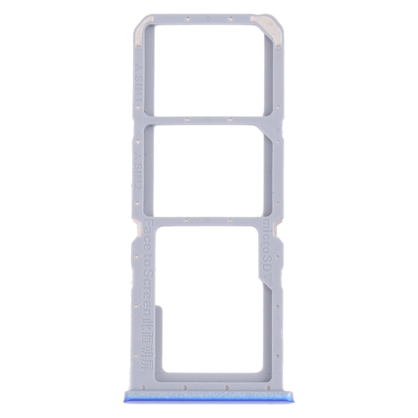 For OPPO A54 CPH2239 / A55 4G SIM Card Tray + SIM Card Tray + Micro SD Card Tray(Blue)
