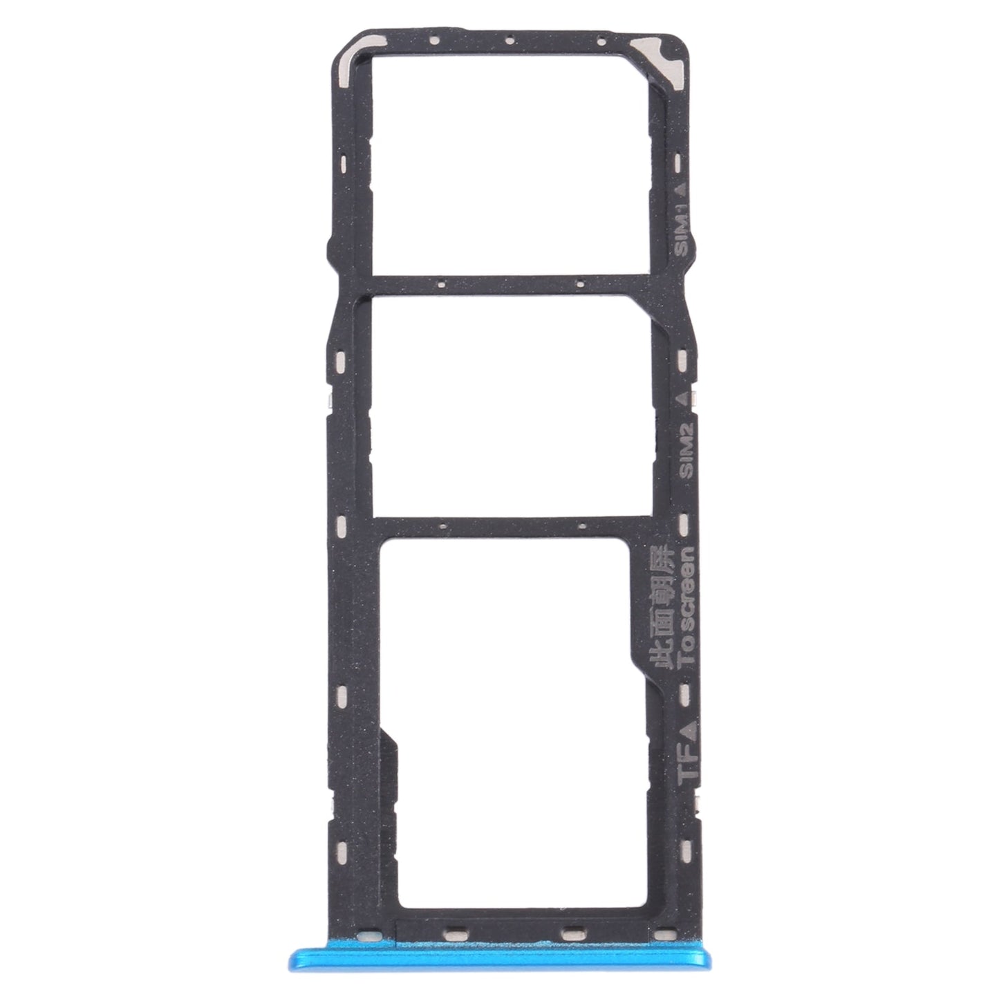For OPPO A12 CPH2083, CPH2077 SIM Card Tray + SIM Card Tray + Micro SD Card Tray (Blue)