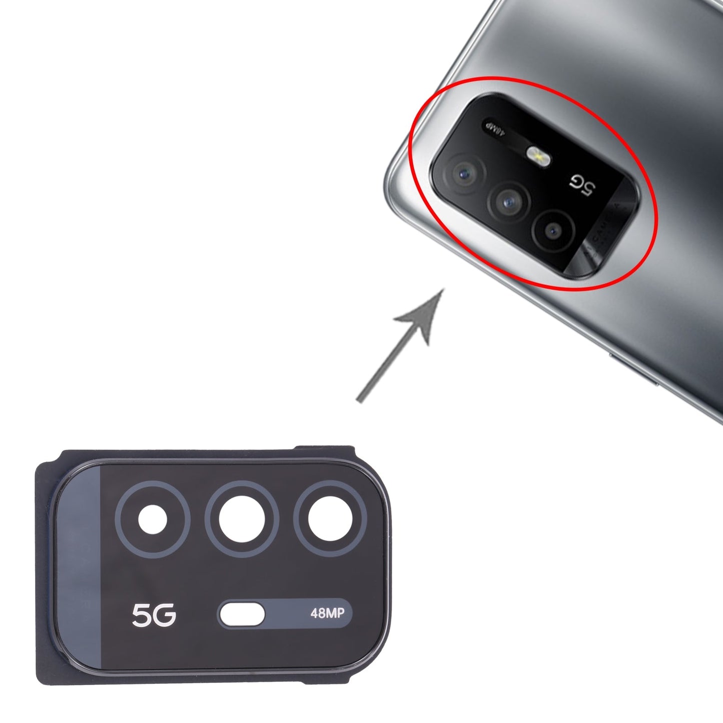 For OPPO A95 PELM00 Camera Lens Cover (Blue)