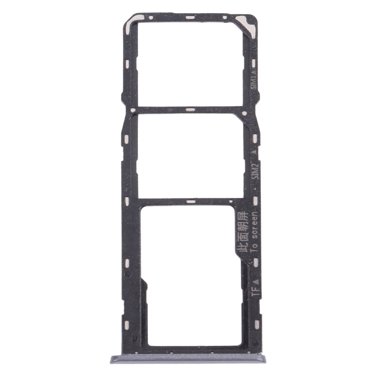 For OPPO Realme 6 SIM Card Tray + SIM Card Tray + Micro SD Card Tray (Black)