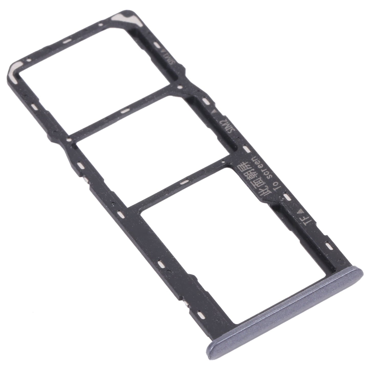 For OPPO Realme 6 SIM Card Tray + SIM Card Tray + Micro SD Card Tray (Black)